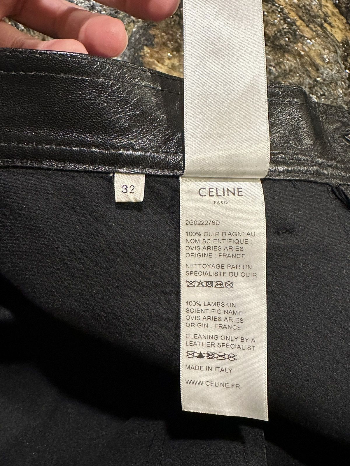 Celine Celine x Hedi Slimane Black Lambskin Leather Pants Size US 32 / EU 48 - 14 Thumbnail