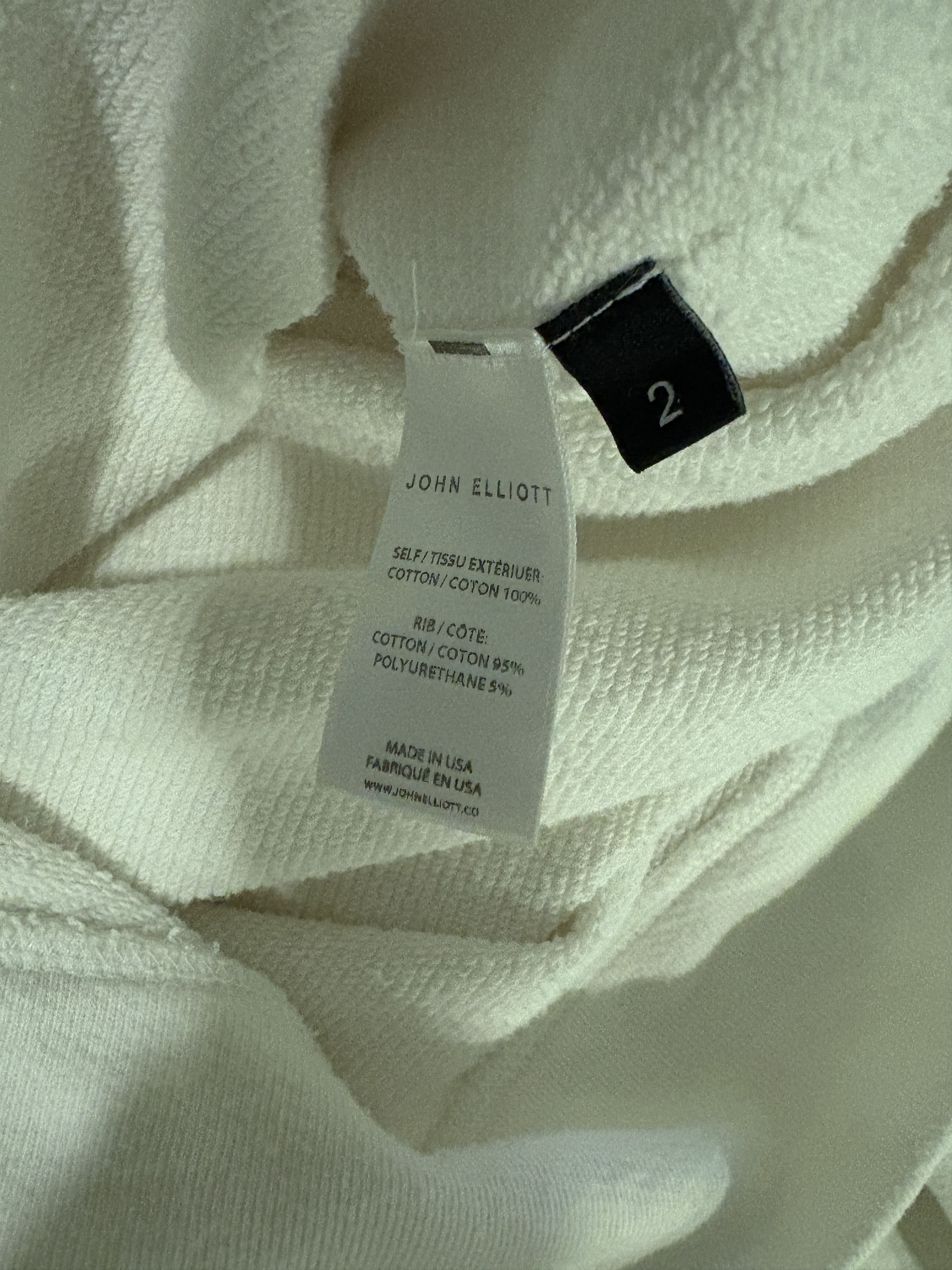 John Elliott John Elliott - Hooded Villain White Size US M / EU 48-50 / 2 - 5 Thumbnail