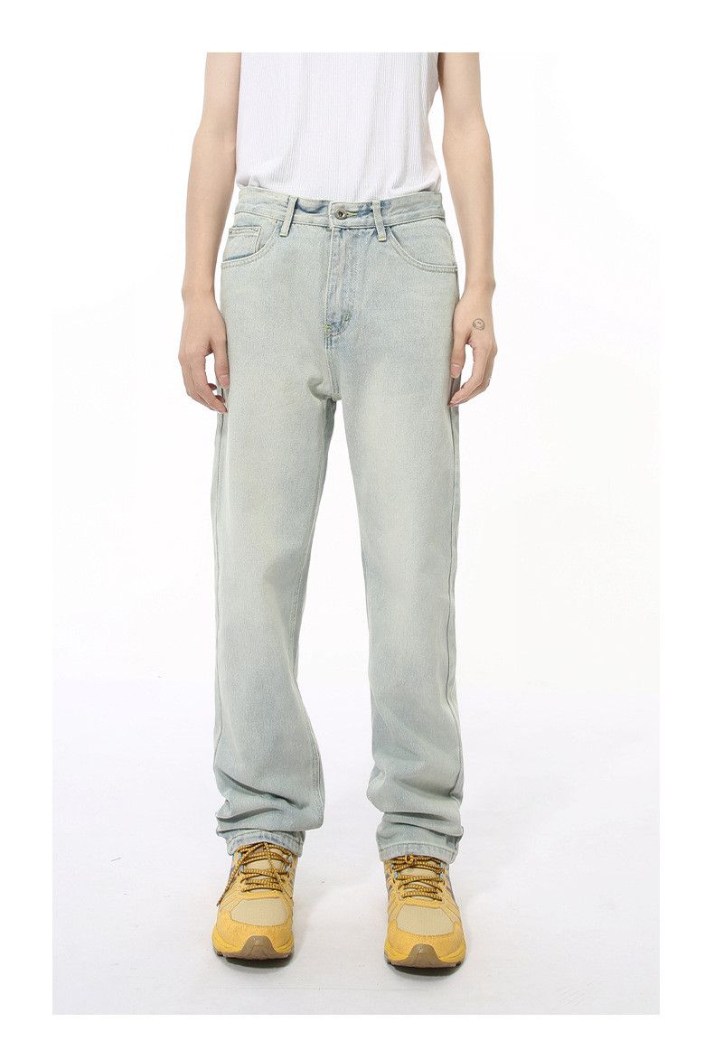 Japanese Brand × Jean Washed distressed retro casual all-match slim jeans Size US 32 / EU 48 - 1 Thumbnail