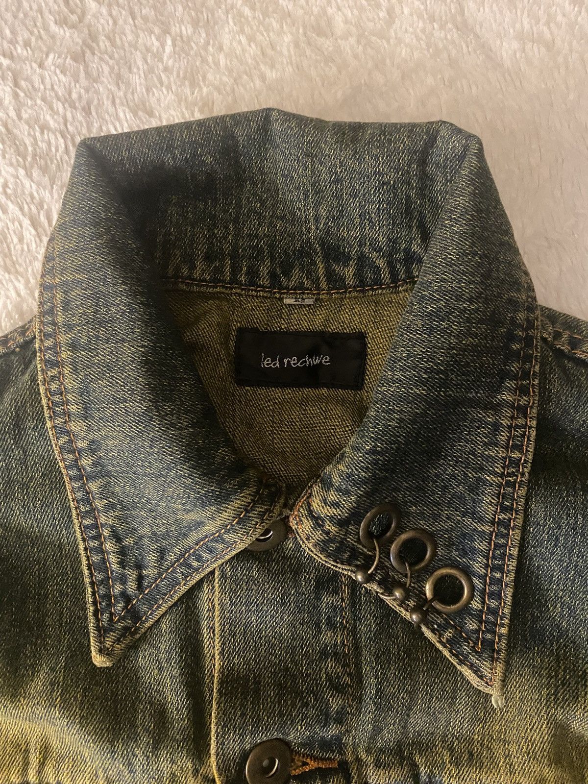 If Six Was Nine Led Rechwe Pierced Collar Denim Jacket Size US M / EU 48-50 / 2 - 2 Thumbnail