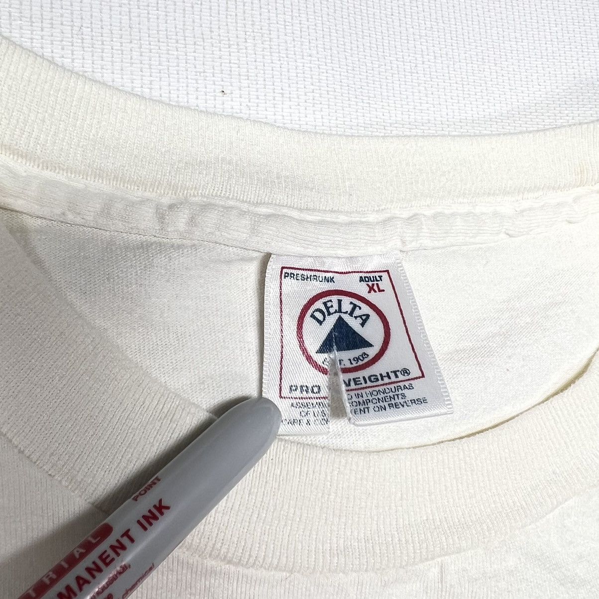 Delta × Vintage VTG Stone Harbor Tee Shirt White American Flag New Jersey Size US XL / EU 56 / 4 - 10 Thumbnail