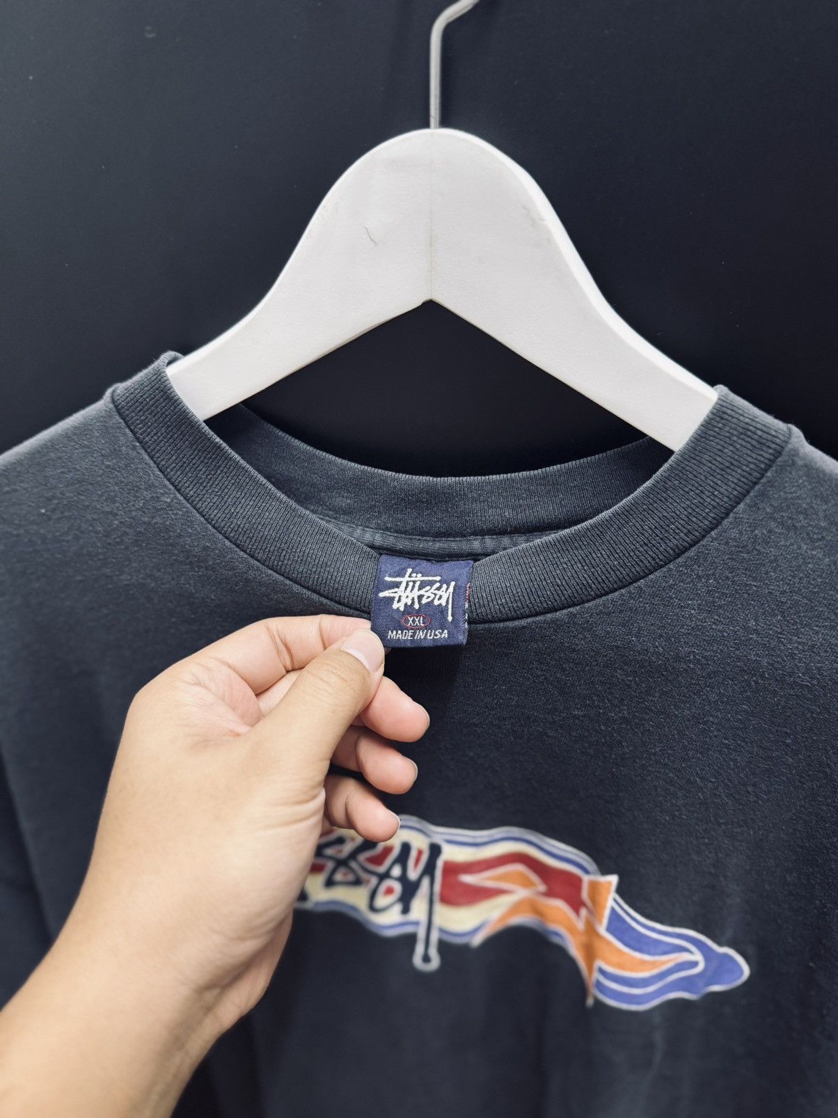 Stussy × Vintage Vintage 90s Stussy Oval Star Centre Size US XXL / EU 58 / 5 - 3 Thumbnail