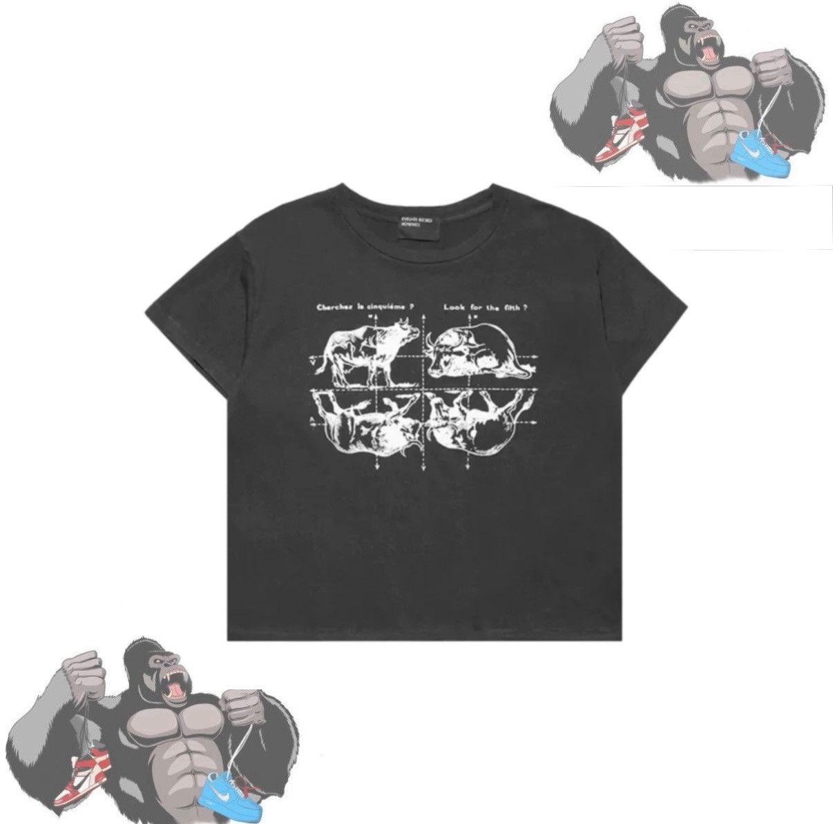 Enfants Riches Deprimes Enfants Riches Déprimés Black Look For The Fifth Tee Size US XXL / EU 58 / 5 - 1 Thumbnail