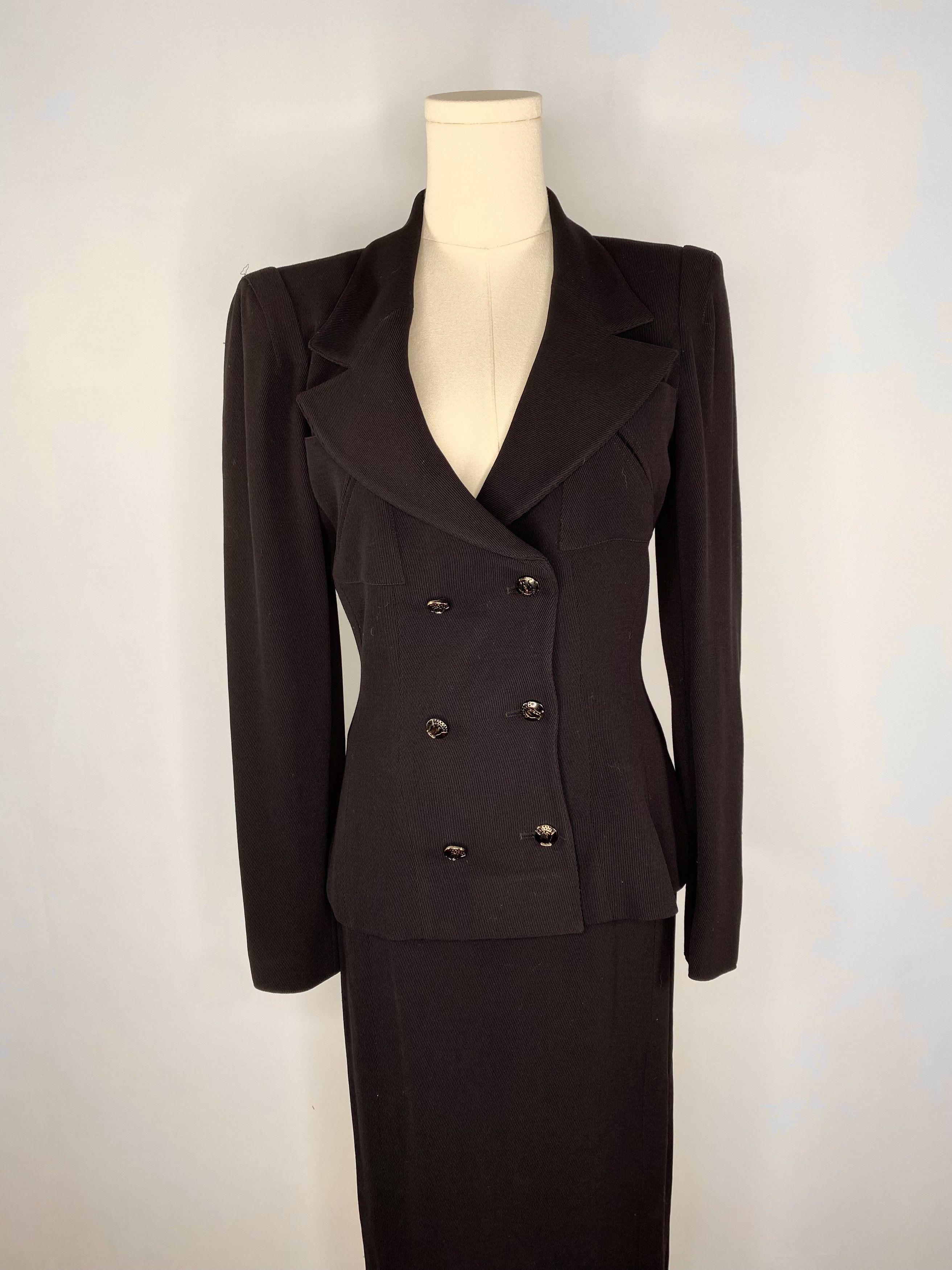 Karl Lagerfeld Karl Lagerfield x Hot Renfrew - Black Skirt Suit Set Size XS / US 0-2 / IT 36-38 - 2 Thumbnail