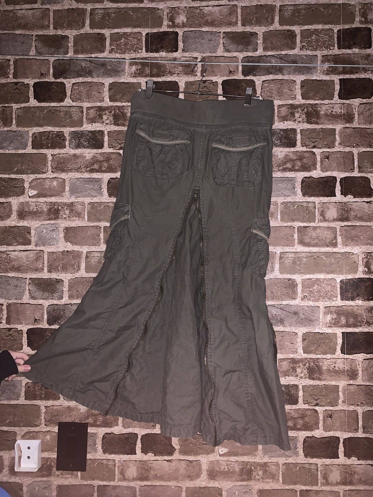 GOA GOA Military cargo zip up skirt olive green | Grailed