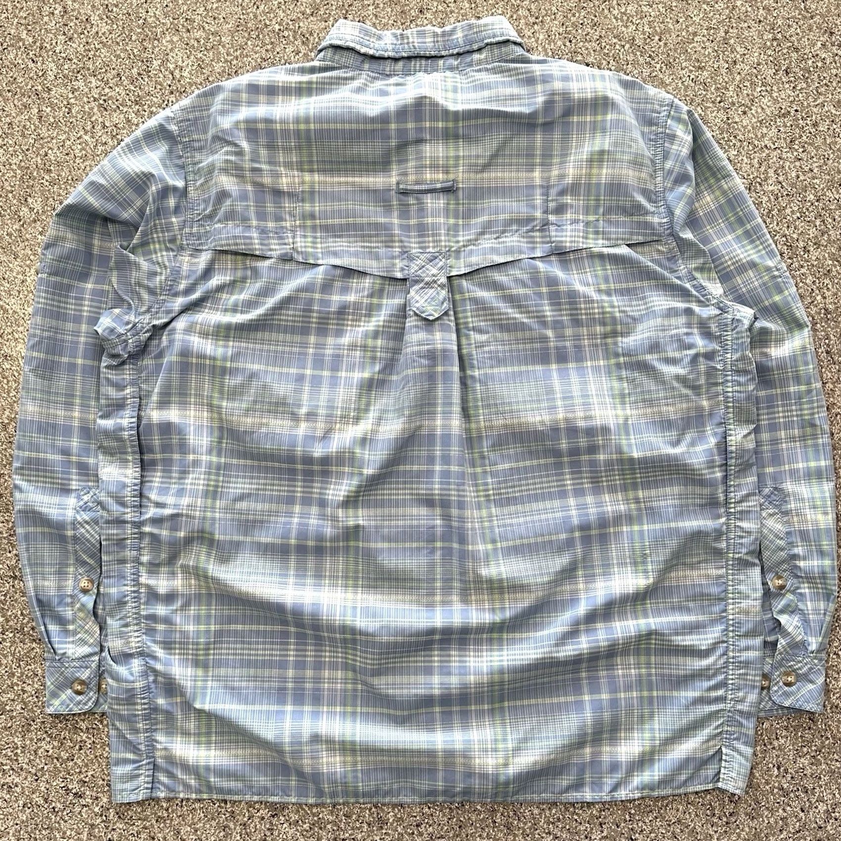 ExOfficio Exofficio Shirt Mens XL Blue Plaid Long Sleeve Button-Up Size US XL / EU 56 / 4 - 7 Thumbnail