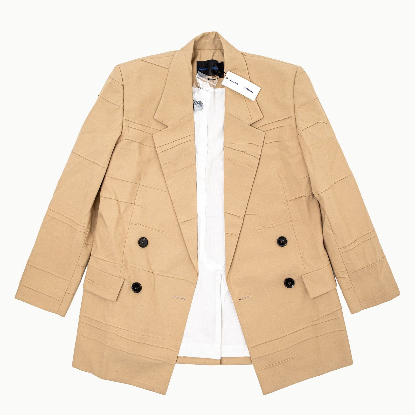Proenza Schouler Proenza Schouler Lightweight Tech Suiting Blazer Khaki Sand Size S / US 4 / IT 40 - 8 Thumbnail