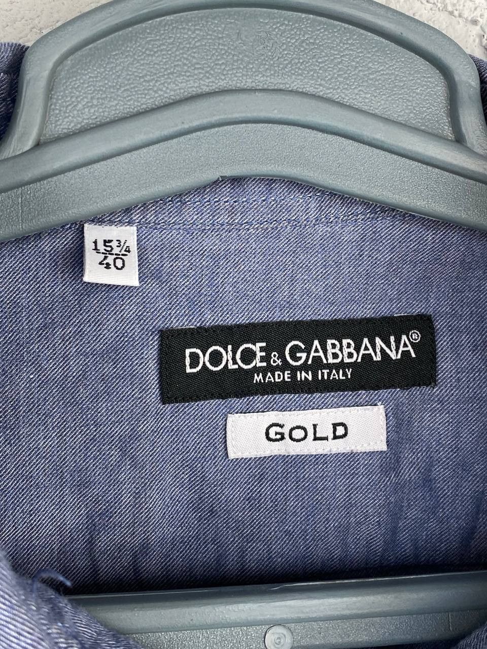 Designer × Dolce & Gabbana Dolce&Gabbana Luxury Jeans Pocket Blue Shirt Size US M / EU 48-50 / 2 - 8 Thumbnail