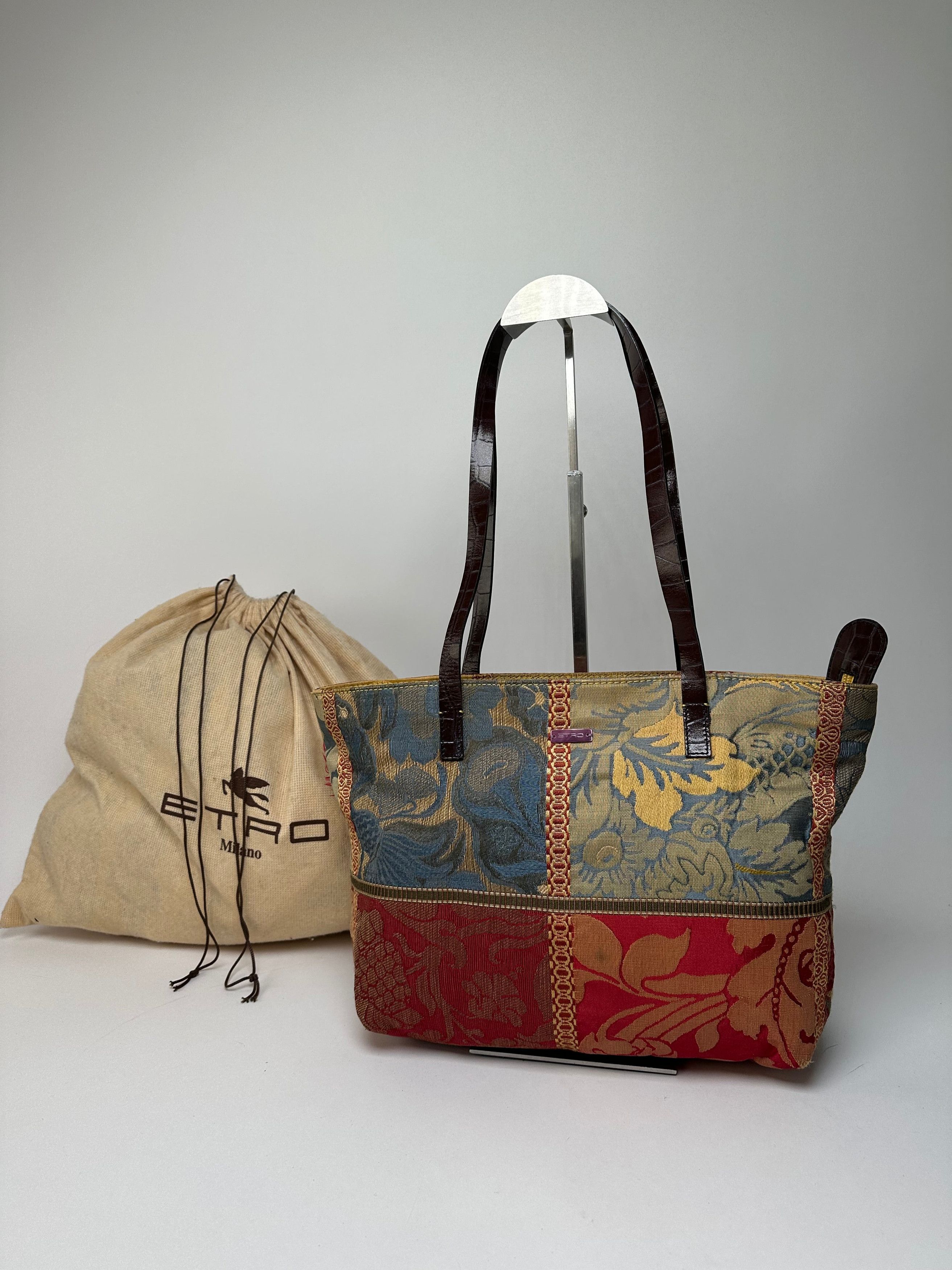 Etro Vintage Jacquard Tote Bag Multicolour Size ONE SIZE - 1 Thumbnail