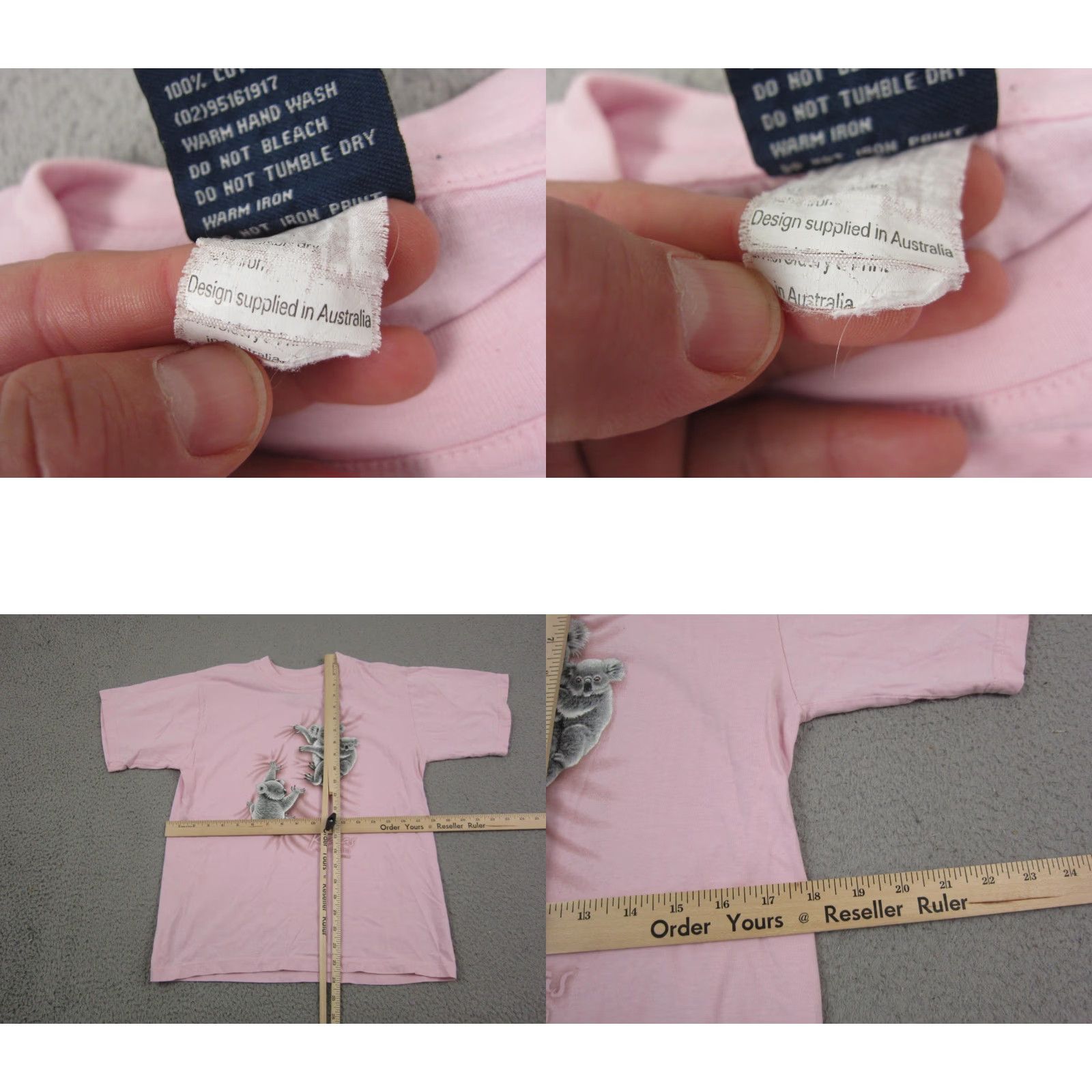 Vintage Vintage Australia Shirt Womens Small Pink 90s T-Shirt Short Sleeve Crew Neck Cotton Size S / US 4 / IT 40 - 8 Thumbnail