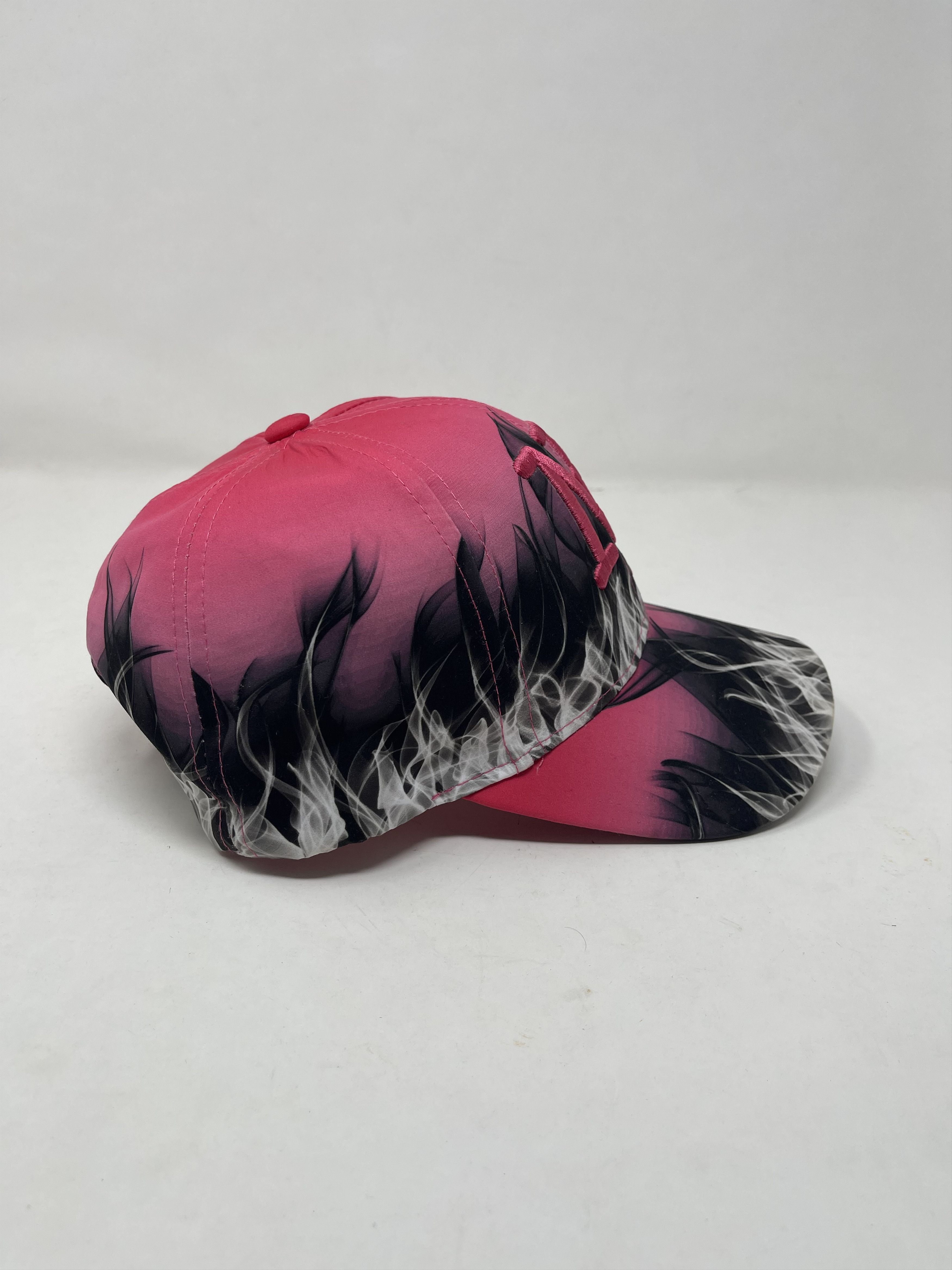 New York Yankees Hip Hop Honour Pink And Black Flames Hat Size ONE SIZE - 5 Thumbnail