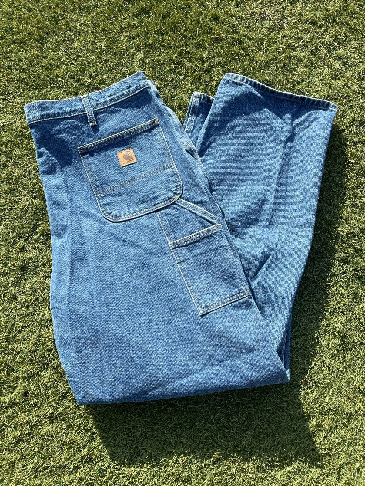 Carhartt Vintage Carhartt Carpenter Denim Jeans Mens 42x34 Blue Size US 42 / EU 58 - 6 Thumbnail
