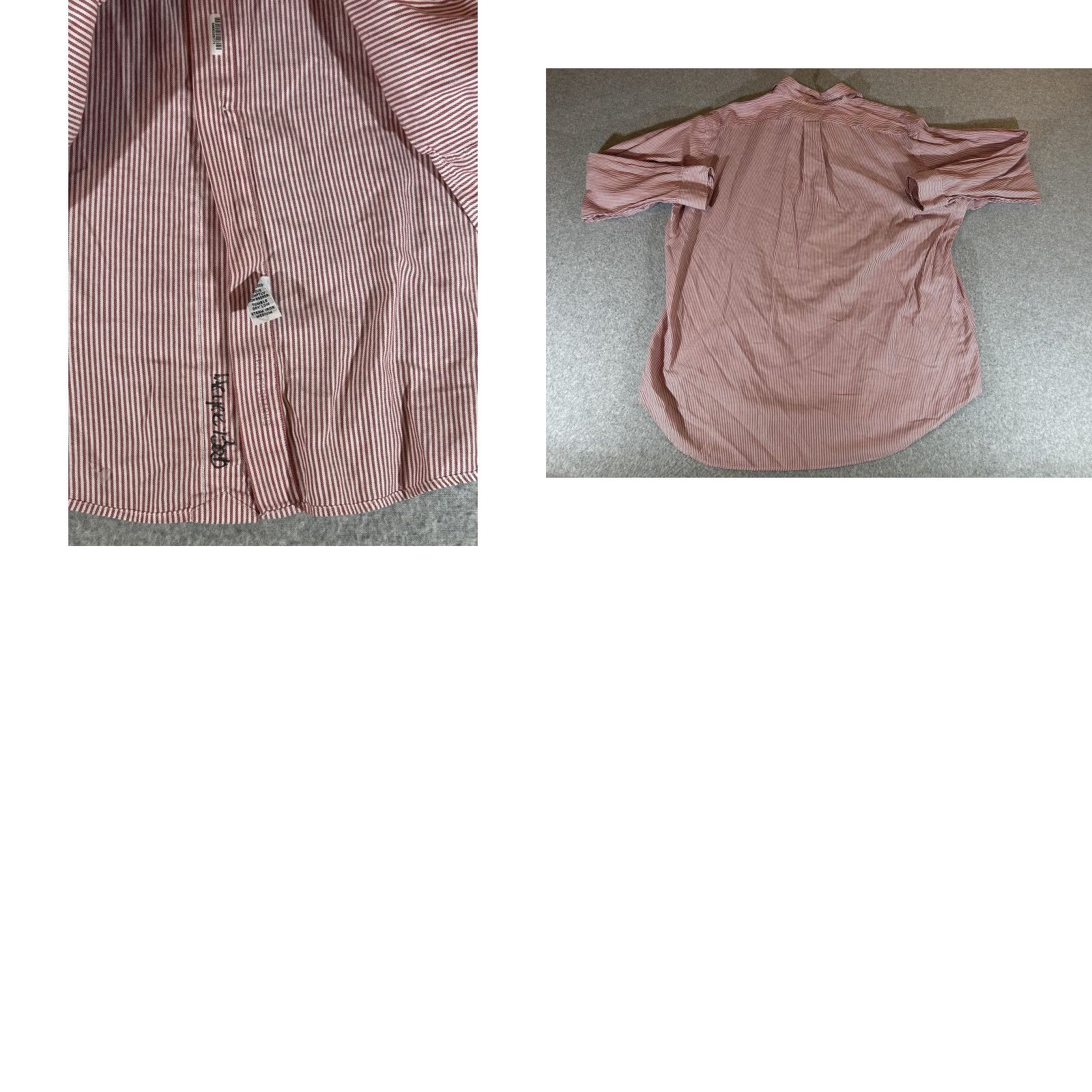 Ralph Lauren Ralph Lauren Dress Shirt Men XL Red Stripe Button-Down Collar 17 34/35 Classic Fit Yarmouth Poly Logo Size 46R - 8 Thumbnail