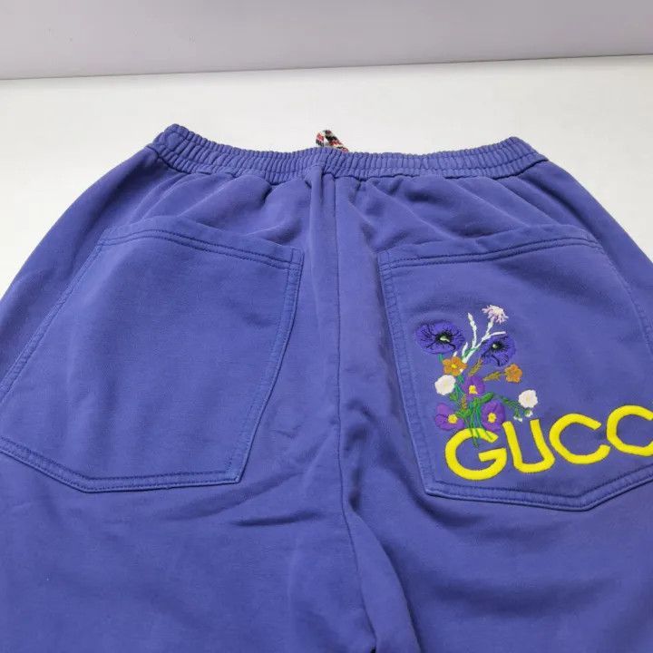 Gucci Gucci Gucci FW22 Logo Floral Embroidered Joggers -2506 Size US 26 / EU 42 - 3 Thumbnail