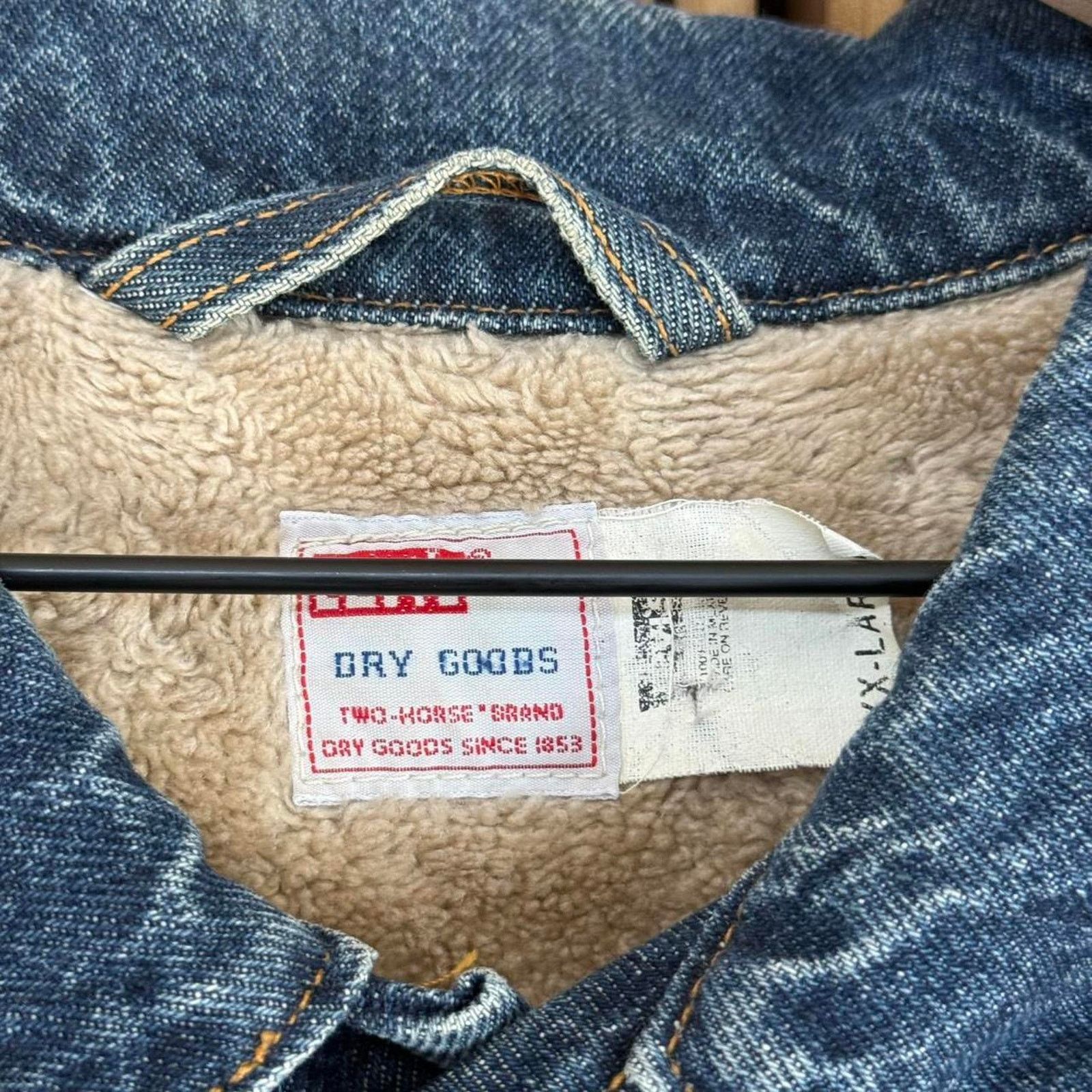 Levi's Vintage 90s Levis Dry Goods Sherpa Lined Denim Jacket Size US XXL / EU 58 / 5 - 6 Thumbnail