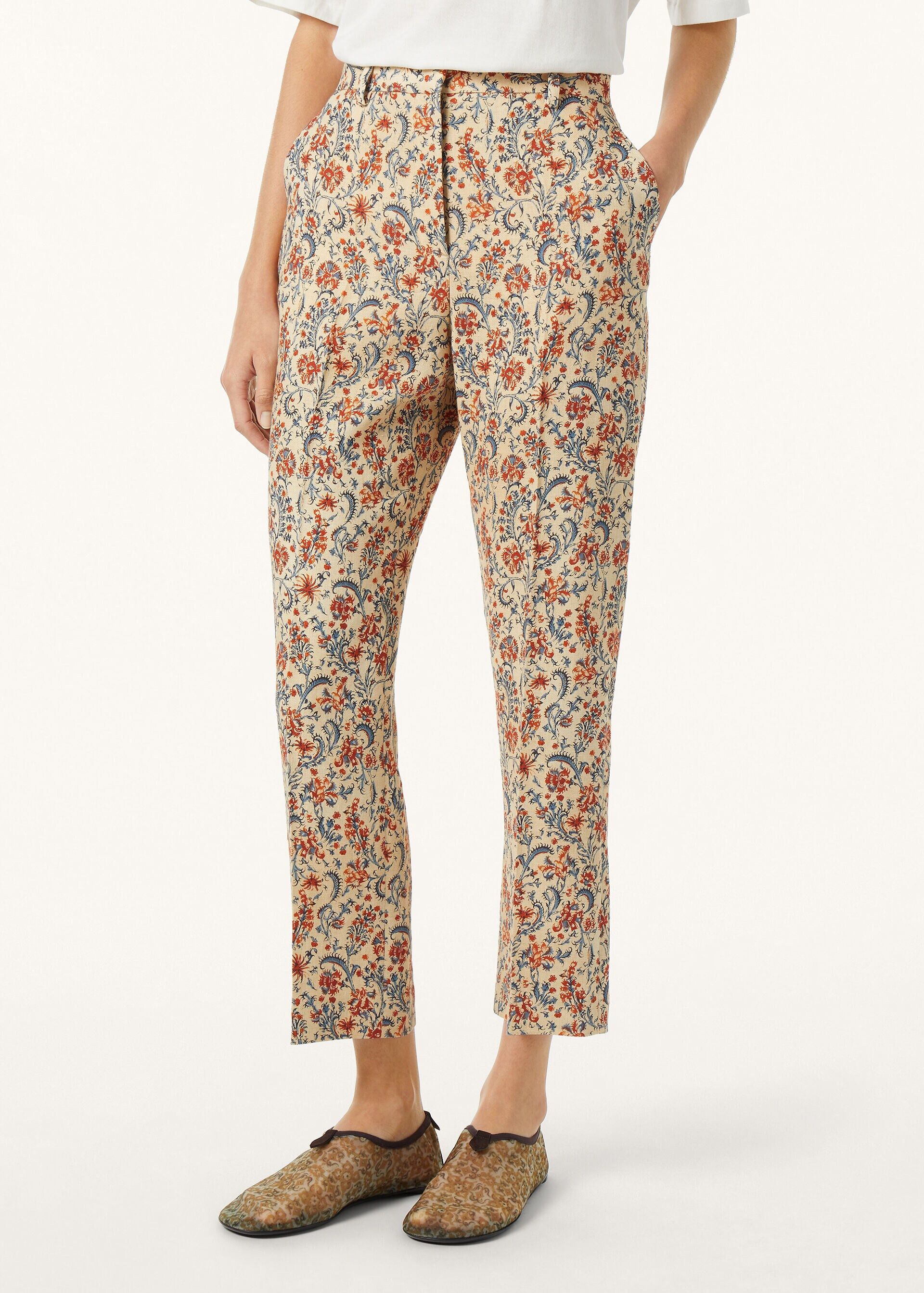 Loro Piana os11x0426 FAQ5827 Dermot Pant in Beige/Red Size 28" / US 6 / IT 42 - 2 Thumbnail