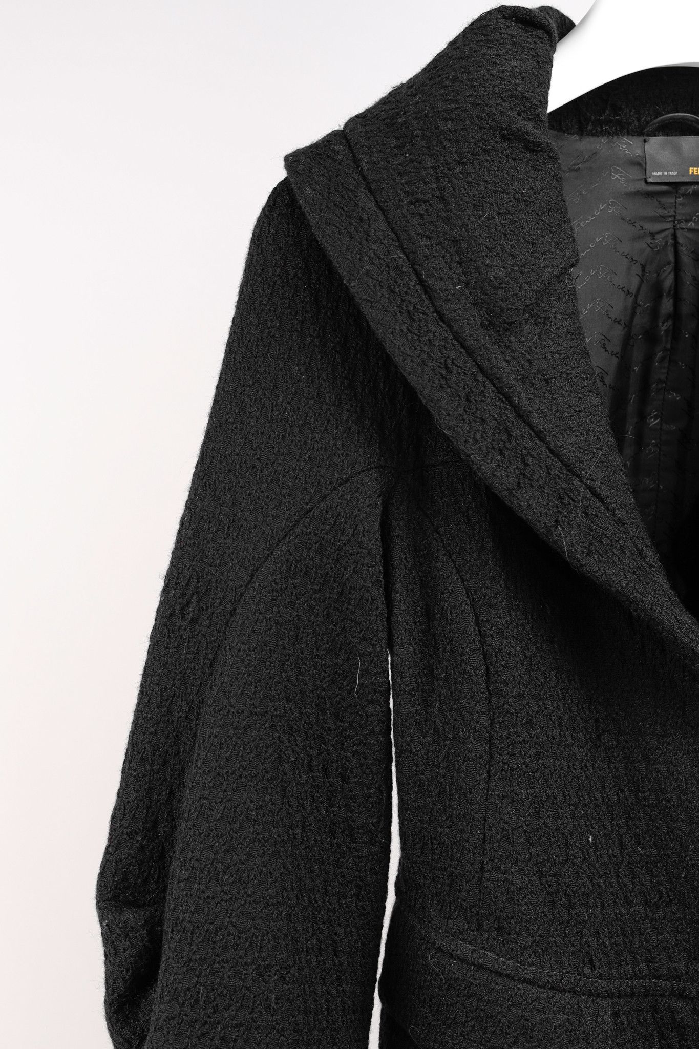 Fendi Fendi Vintage Shawl Collar Blazer in Black Textured Wool Size M / US 6-8 / IT 42-44 - 5 Thumbnail
