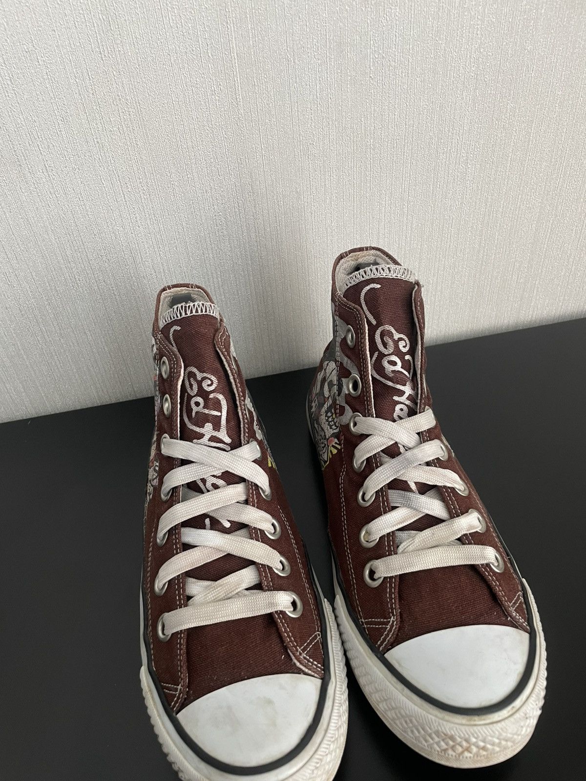 Ed Hardy Vintage Ed Hardy X Converse Hi Top Sneakers Made in USA Y2k Size US 6.5 / IT 36.5 - 3 Thumbnail