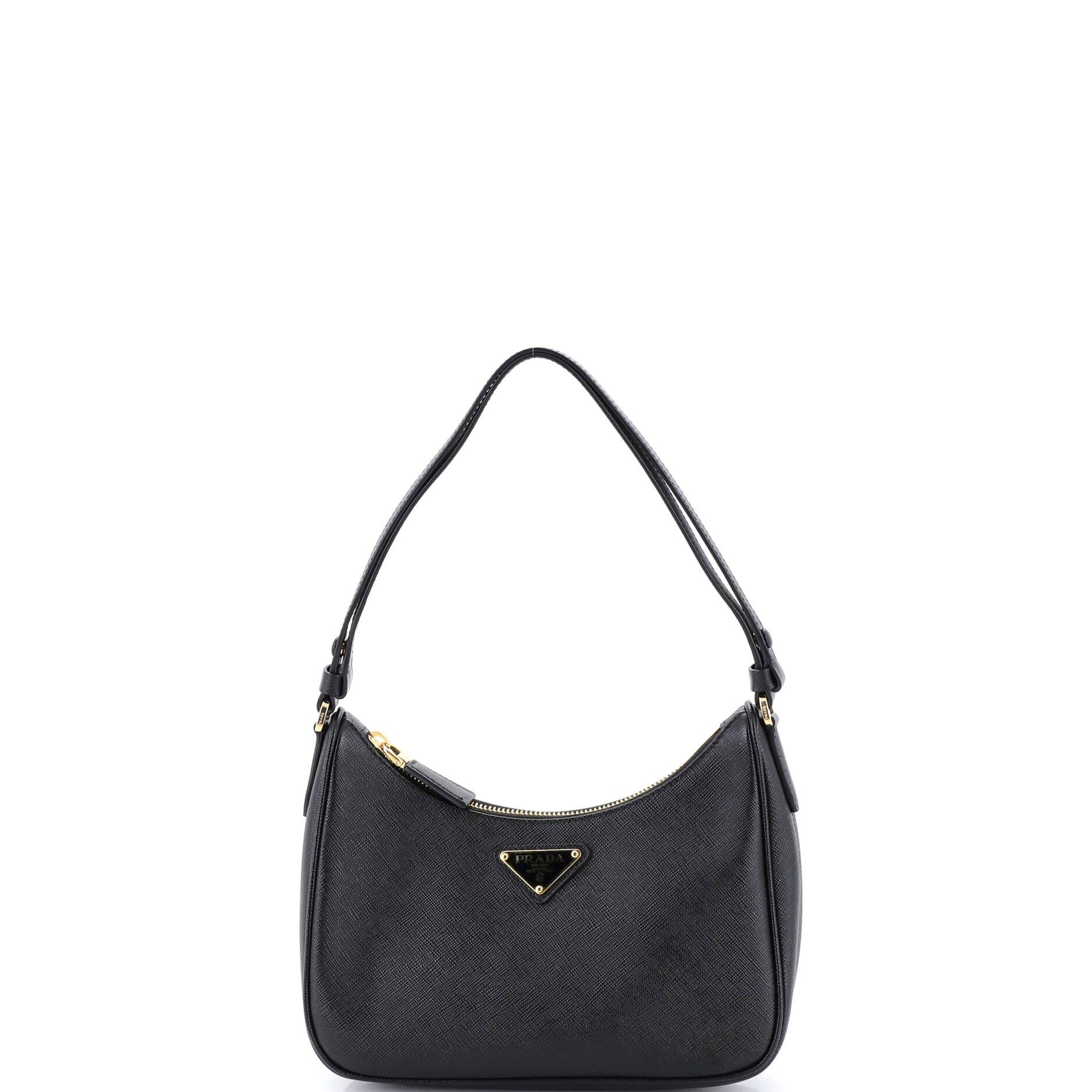 Prada Adjustable Handle Zip Hobo Size ONE SIZE - 1 Thumbnail