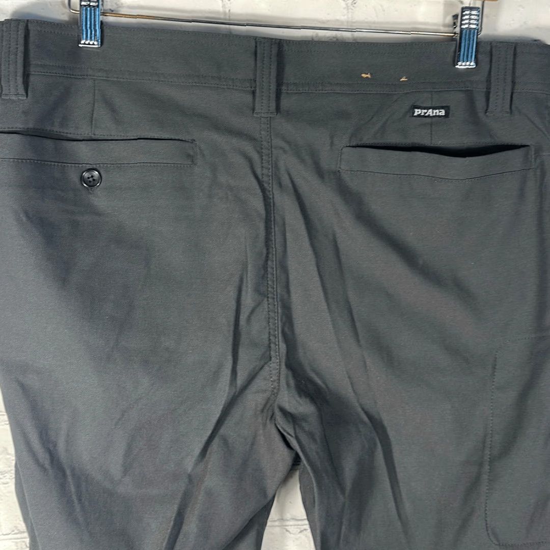 Prana prAna Mens Gray Slim Fit Breathe Nylon Pants 36x30 Pants Gray Mens Regular 36 Chino Style M41213004 Size US 36 / EU 52 - 4 Thumbnail