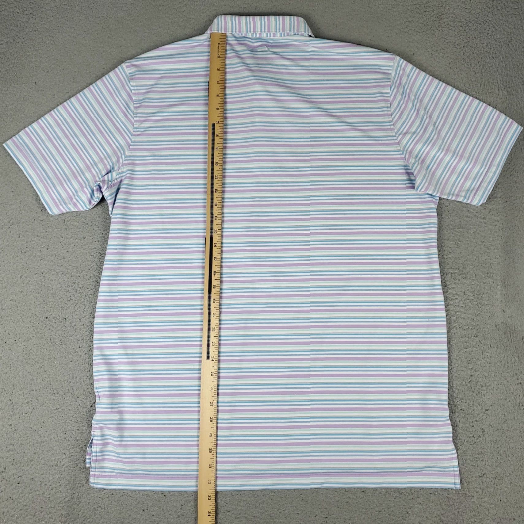 Peter Millar Peter Millar Polo Shirt Mens XL Blue Striped Polo Shirt Size US XL / EU 56 / 4 - 5 Thumbnail