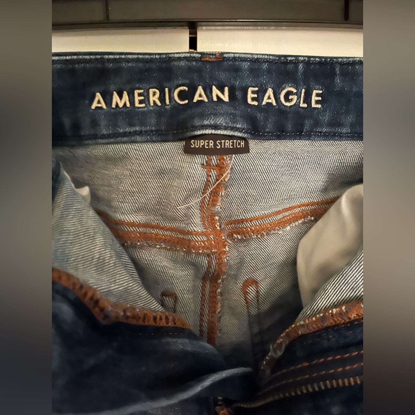 American Eagle Outfitters × Vintage American Eagle Jeggings Super Stretch Distressed Fringe Size 26" / US 2 / IT 38 - 3 Thumbnail