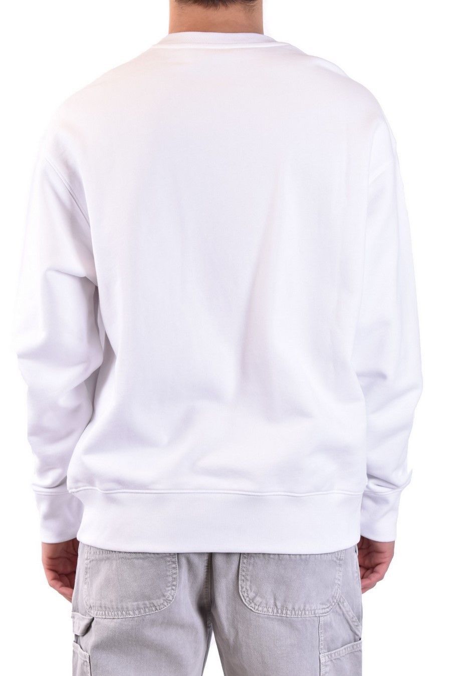 Moschino o1y0225 Logo Crewneck Sweatshirt in White Size US M / EU 48-50 / 2 - 6 Thumbnail