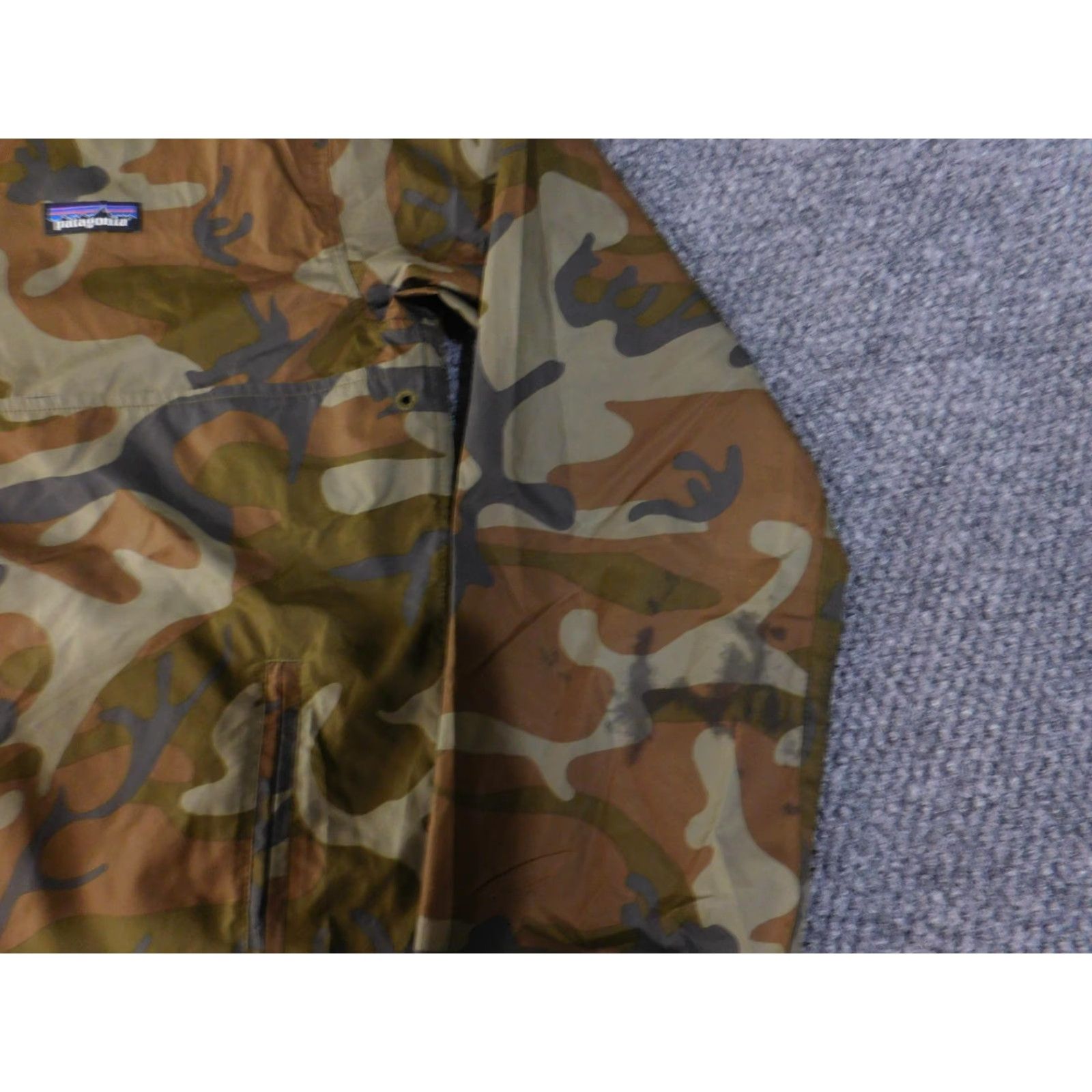 Patagonia Patagonia Jacket Mens Small Camo Brown Hooded Full Zip Windbreaker Outdoors Coat Size US S / EU 44-46 / 1 - 5 Thumbnail