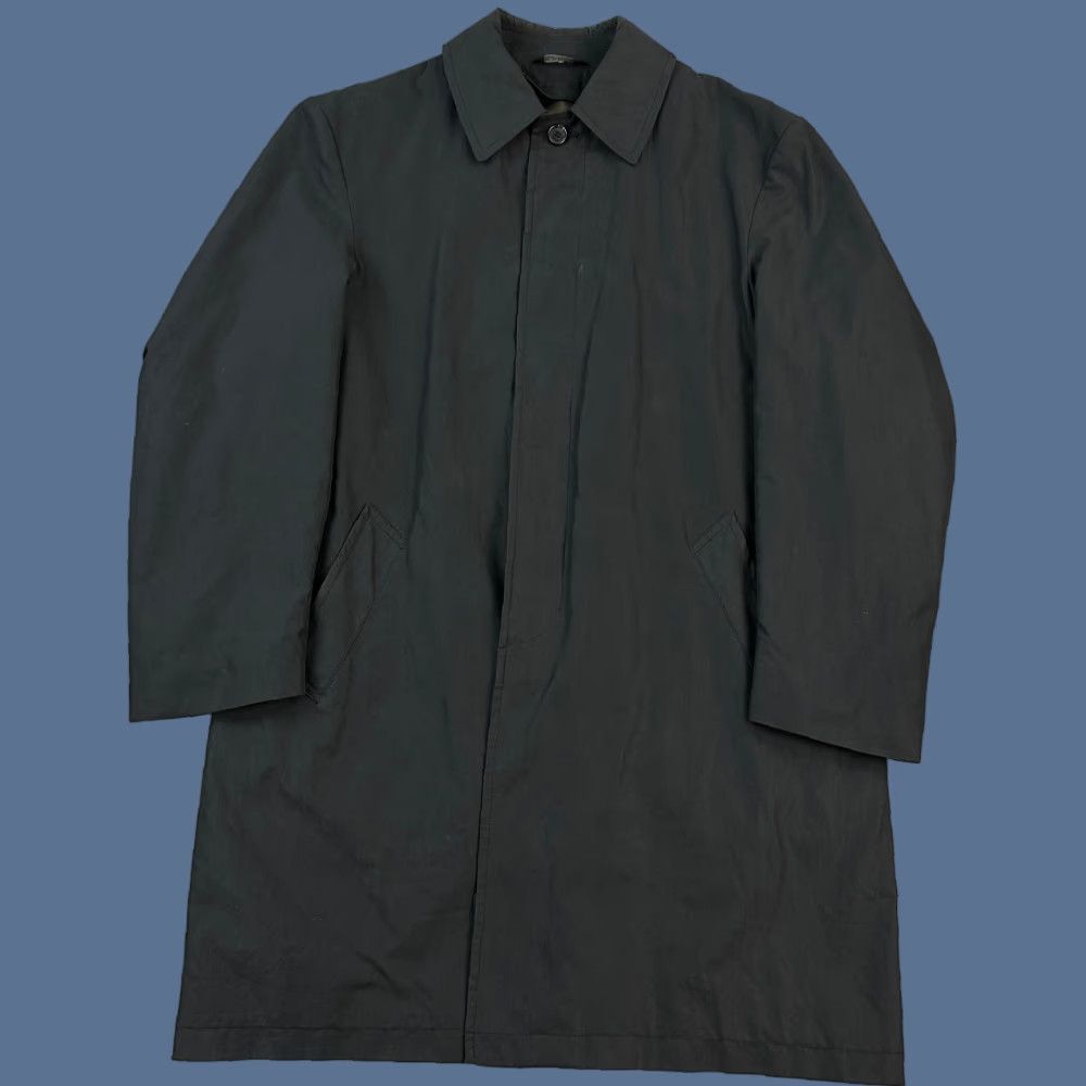 Jos. A. Bank Jos A Bank Jacket Mens 40R Black Wool Lined Trench Coat Removable Liner Casual Wool Lined Coat Black 40R Mens Trench Coat Winter Casual Jacket Size US XXS / EU 40 - 1 Thumbnail