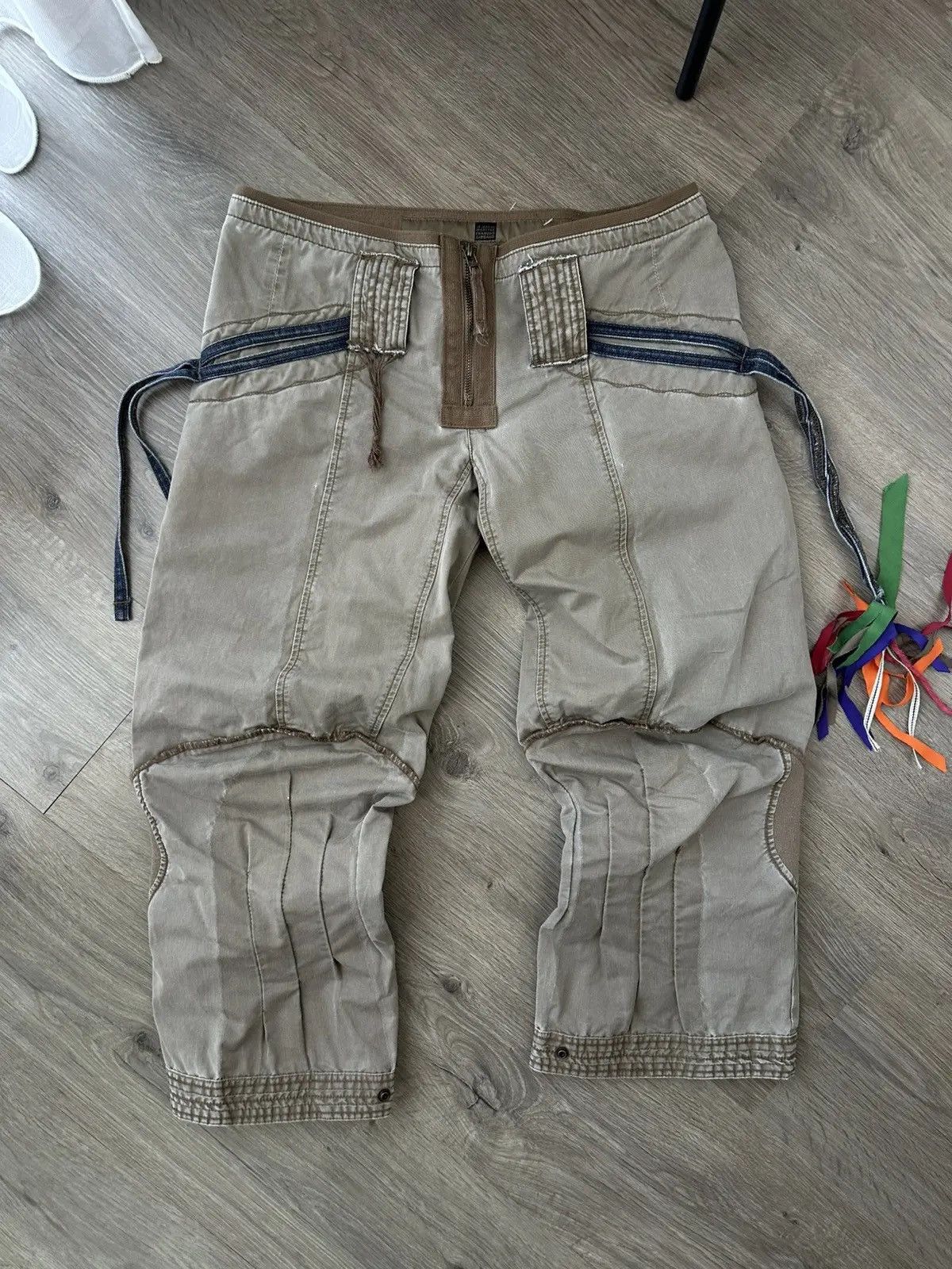 Marithe + Francois Girbaud Vintage Marithe Francois Girbaud Rare Emboired Ramie Pants Size US 27 - 2 Thumbnail
