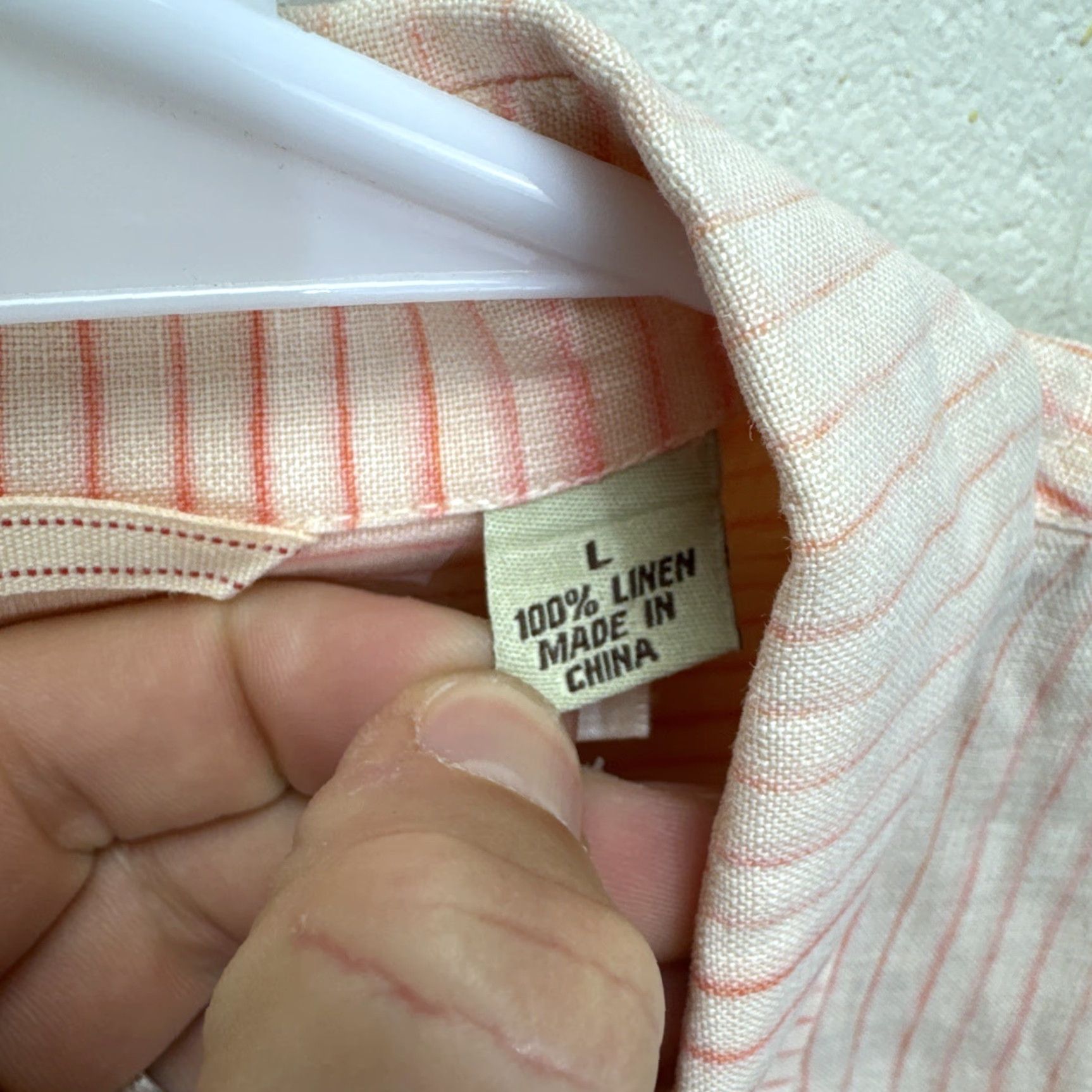 Tommy Bahama VINTAGE Tommy Bahama Men’s Linen Shirt Large Pink Striped Button-Up Casual Beach Resort Size US L / EU 52-54 / 3 - 3 Thumbnail