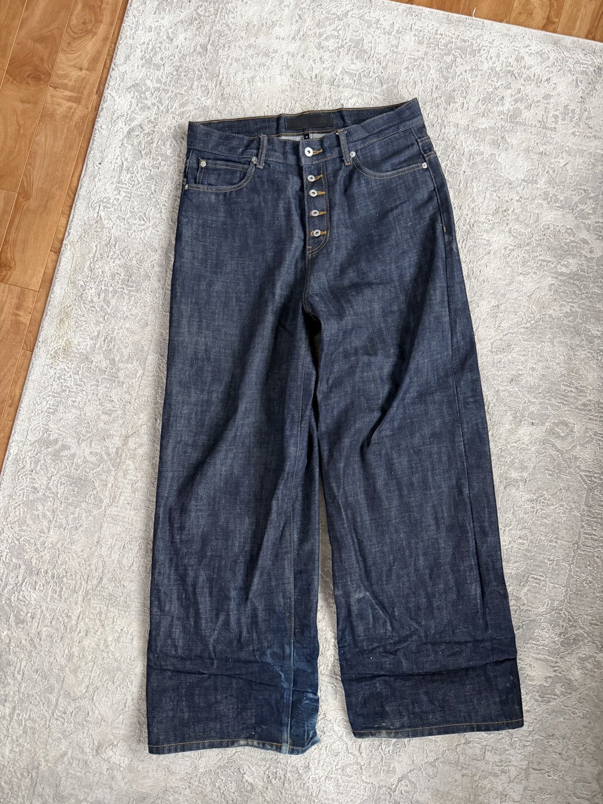 No Faith Studios Nofaithstudio sun faded dune baggy denim | Grailed