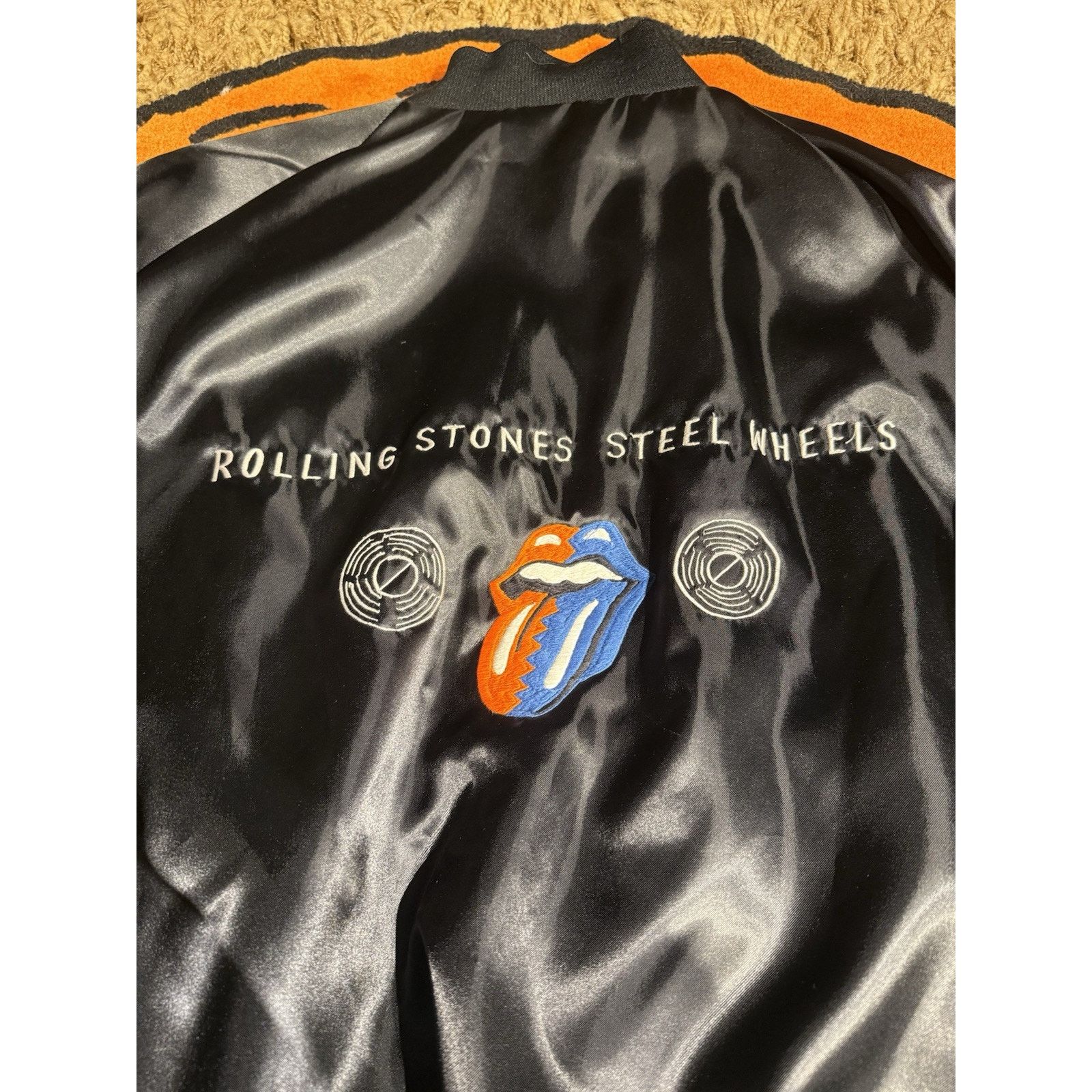 Band Tees × The Rolling Stones × Vintage Vintage 1989 Rolling Stones Steel Wheels Crew Tour Jacket L Size US L / EU 52-54 / 3 - 4 Thumbnail