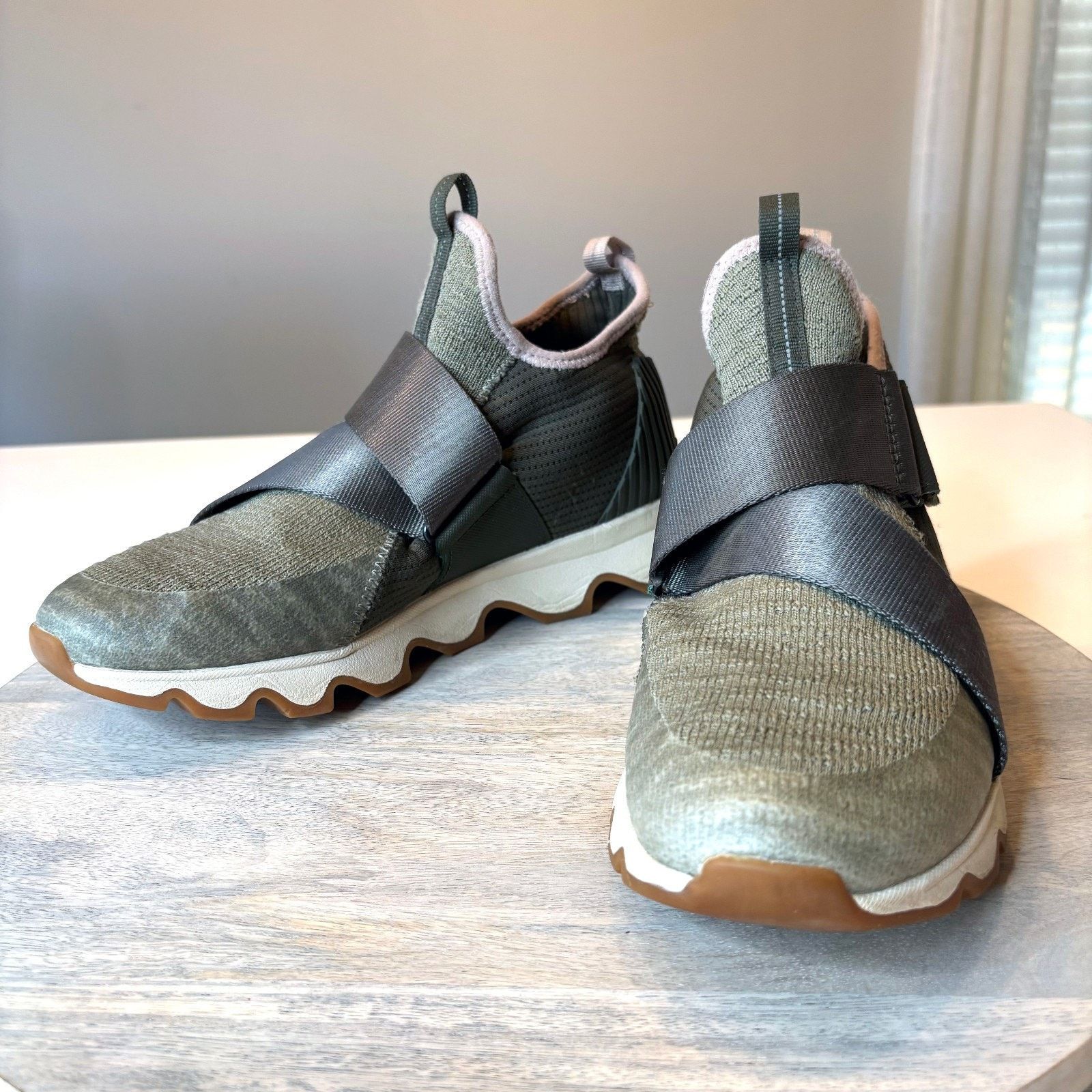 SOREL Sorel Kinetic Quarry 1 Sneakers Green Women's Sz 9.5 EU 40.5 Size US 9.5 / IT 39.5 - 3 Thumbnail