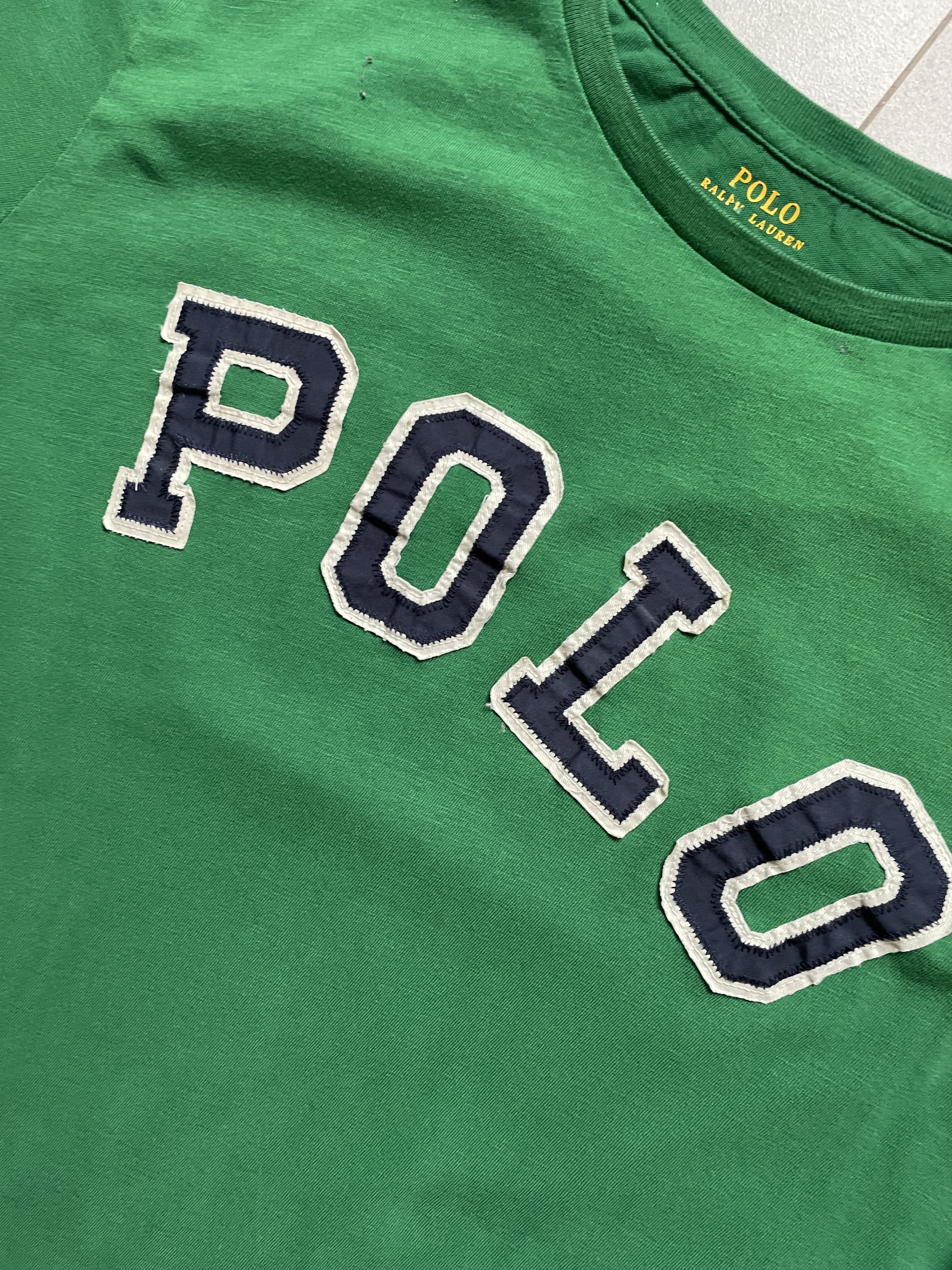 Polo Ralph Lauren POLO RALPH LAUREN GREEN LOGO CHIEF KEEF TYPE TEE Size US XL / EU 56 / 4 - 2 Thumbnail