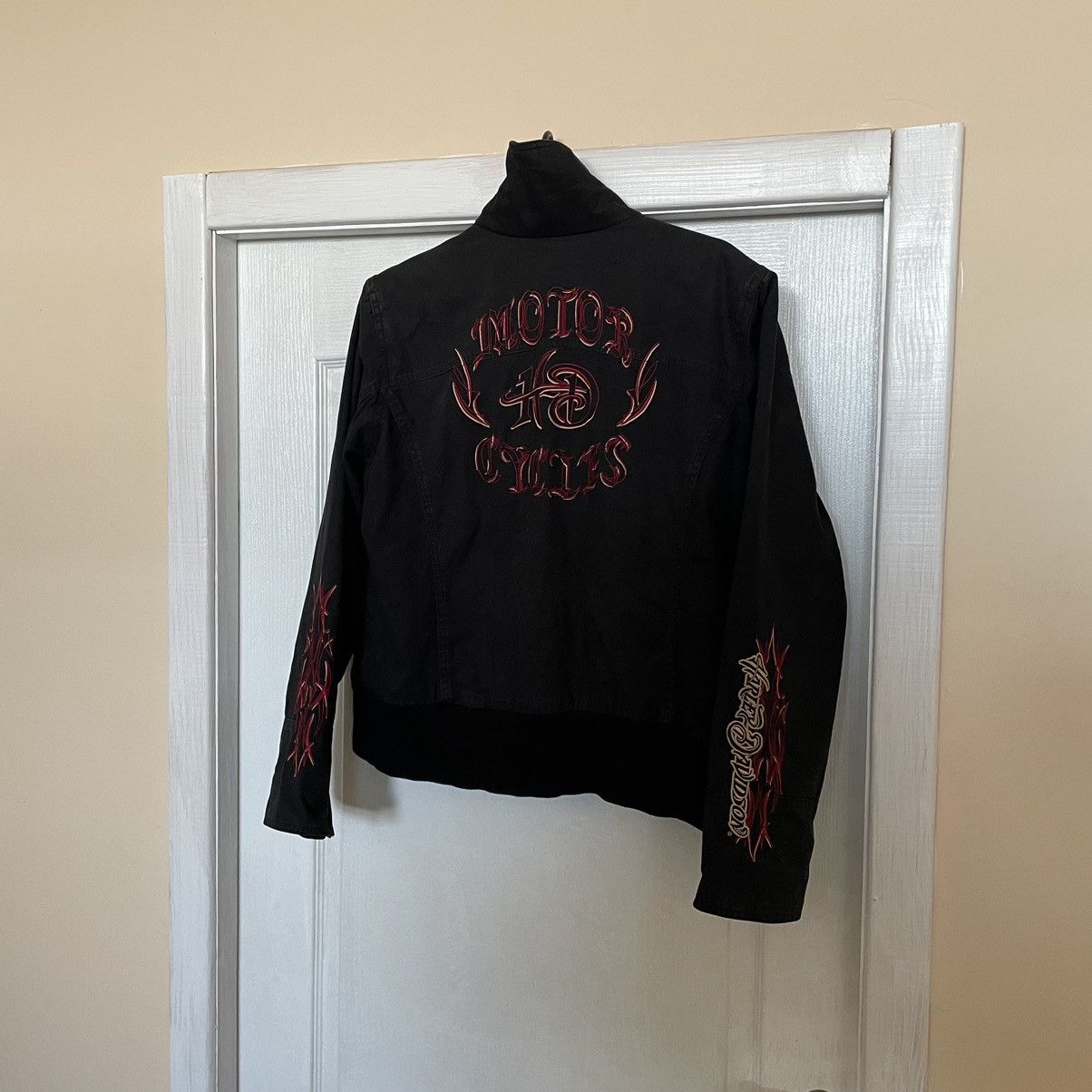 Harley Davidson × Vintage Women Harley Davidson Vintage bomber Jacket fire moto cycle Size XL / US 12-14 / IT 48-50 - 1 Thumbnail