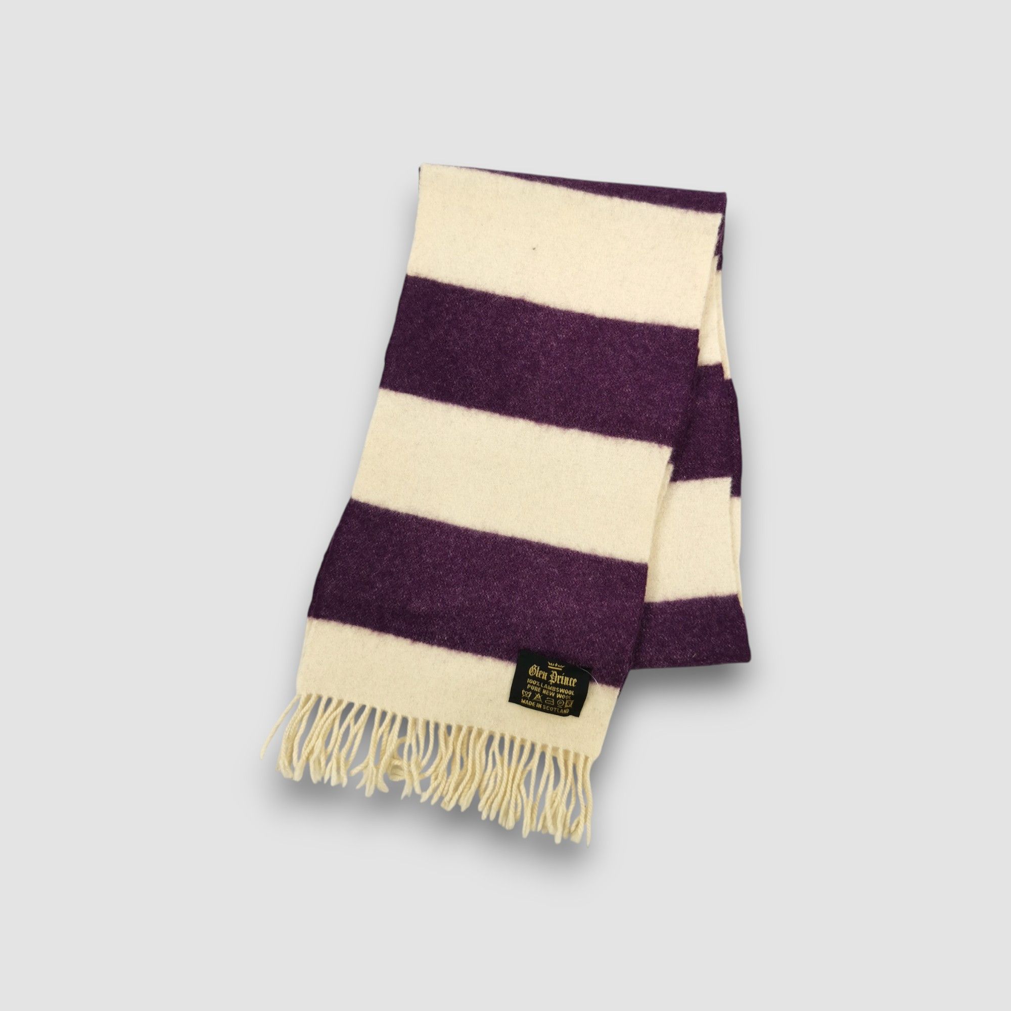 Vintage Vintage Glen Prince Scarf Striped Neckwear Wool Scarves Size ONE SIZE - 1 Thumbnail