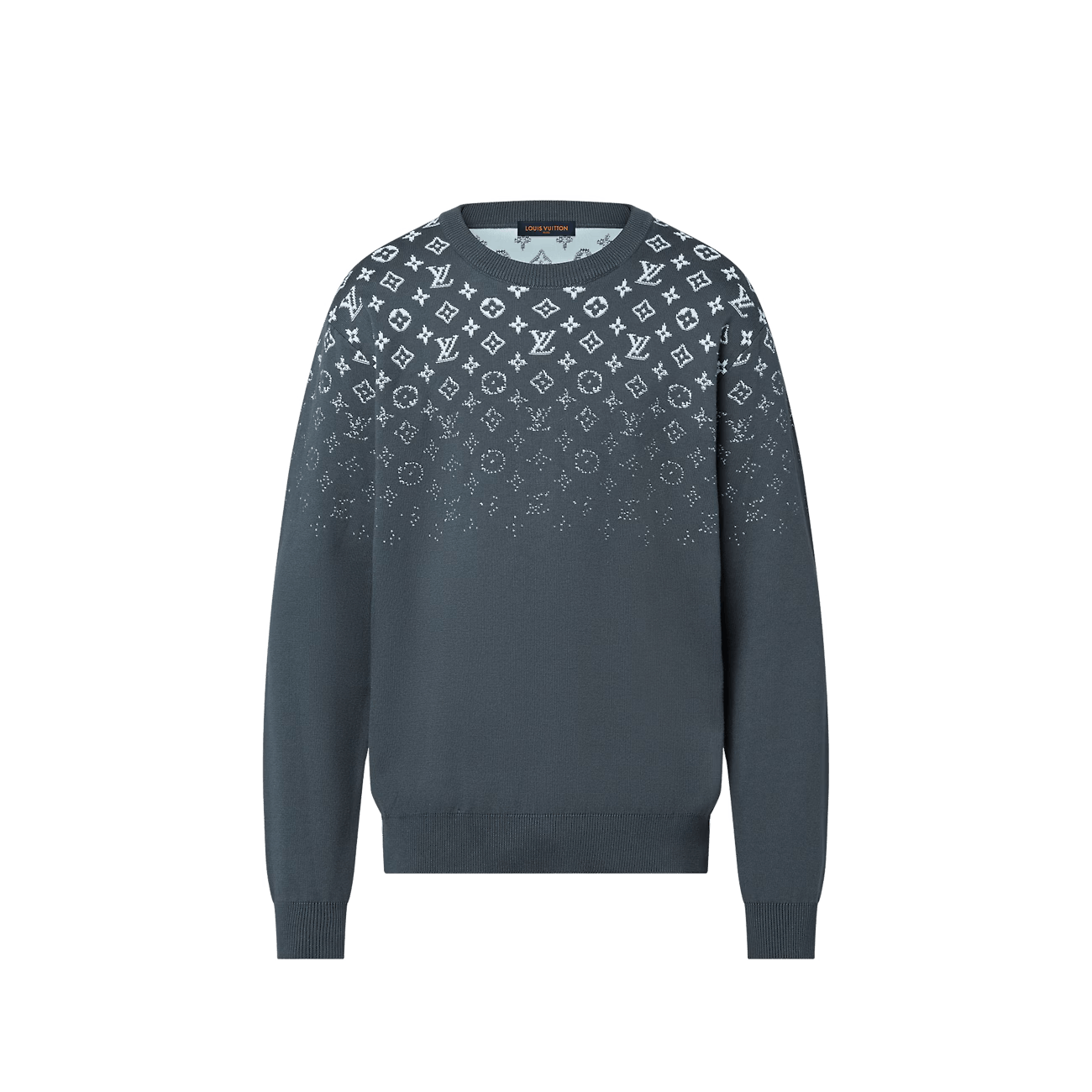 image of Canadian Sweater x Louis Vuitton Sweater Wool Knitwear Zip Monogram Logo 1Afapn in Grey White (Size
