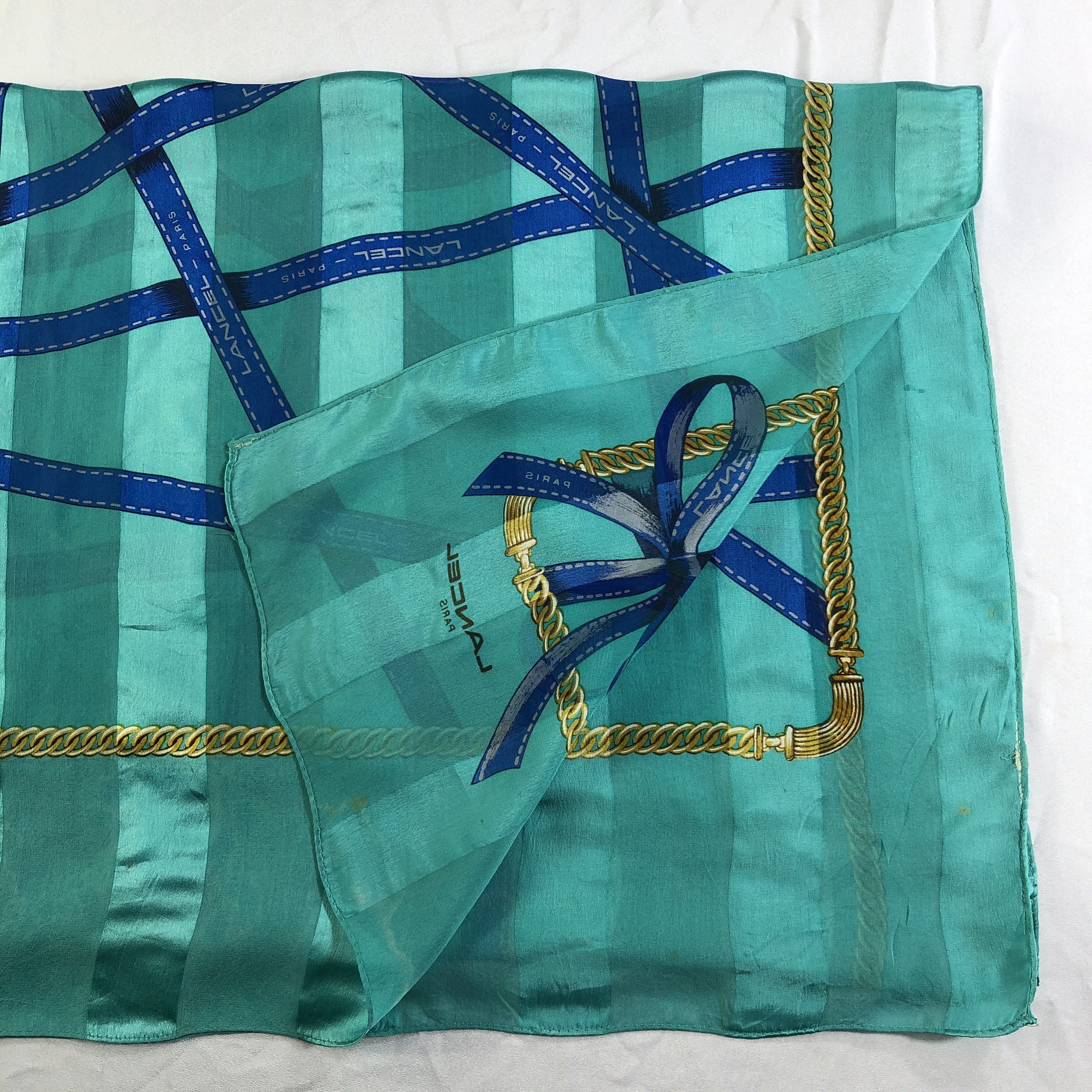 Lancel × Vintage Vintage Lancel Silk Scarf Size ONE SIZE - 4 Thumbnail