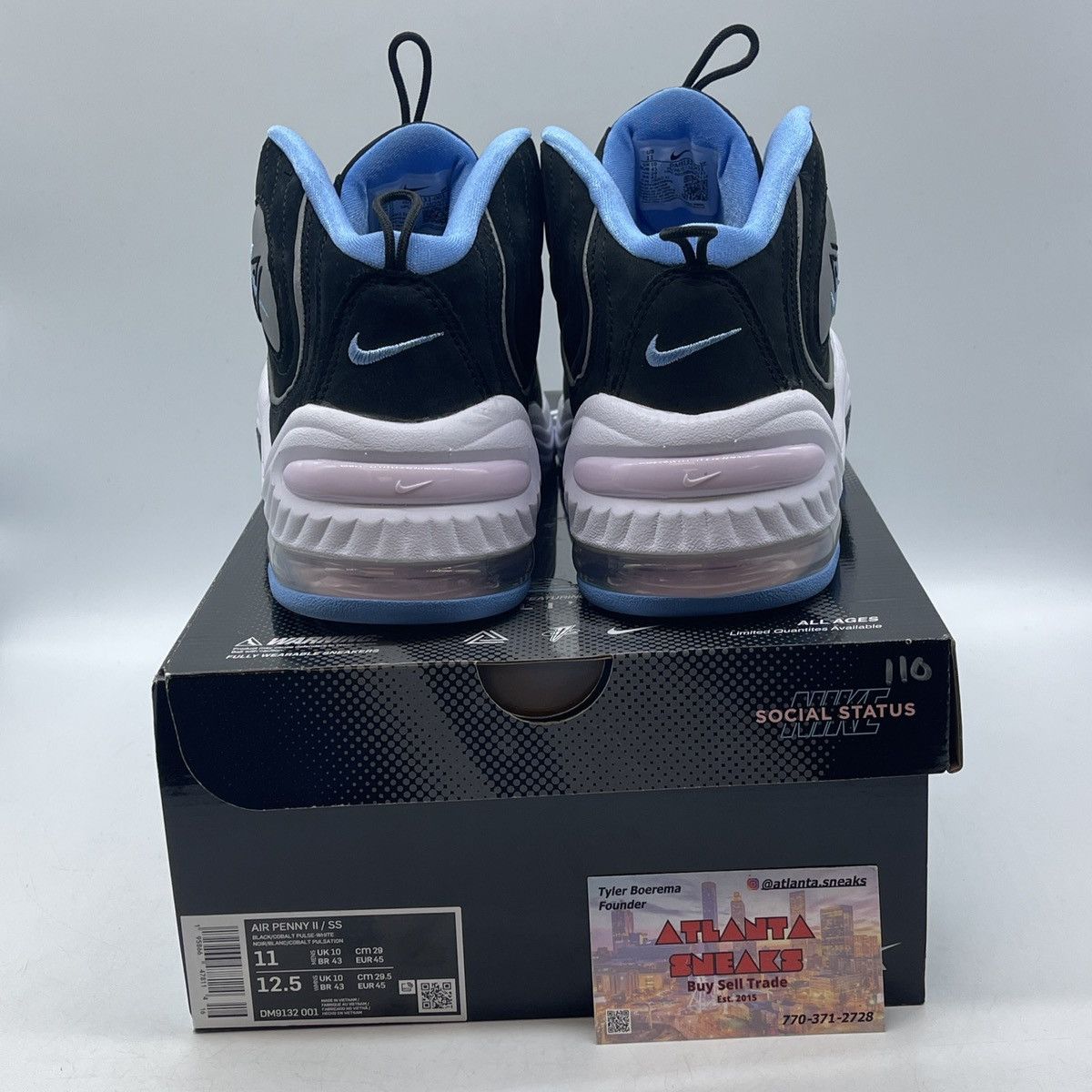 Nike Social status x air penny 2 playground black Size US 11 / EU 44 - 3 Thumbnail