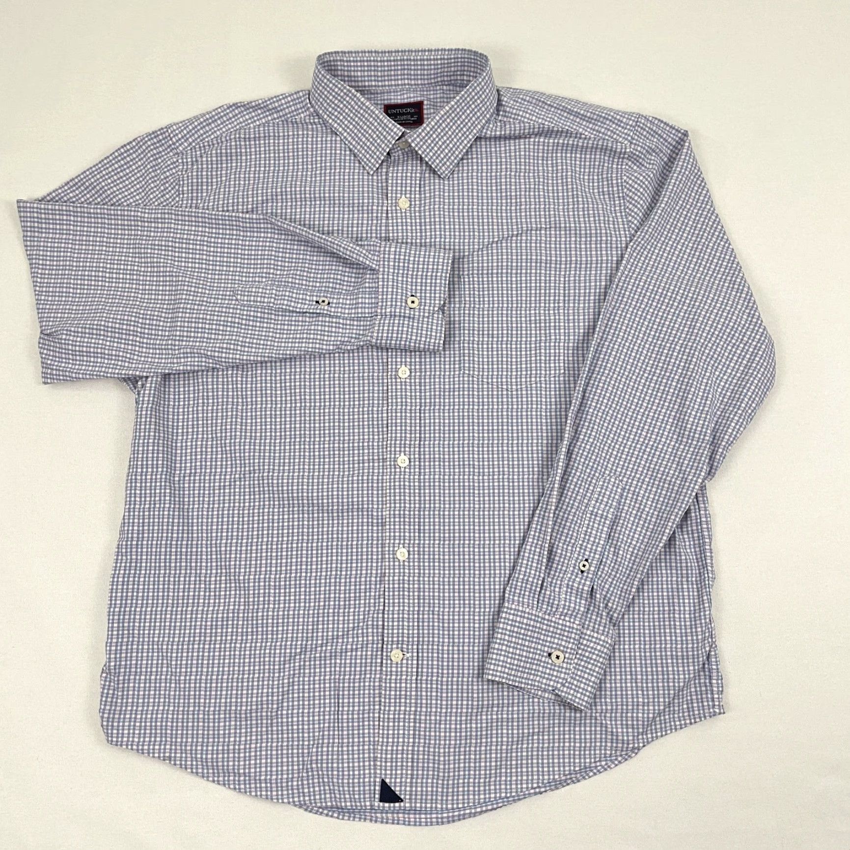 UNTUCKit UNTUCKit Shirt Mens XL X-Large Plaid Button Up Long Sleeve Business Casual Work Shirt Size US XL / EU 56 / 4 - 4 Thumbnail