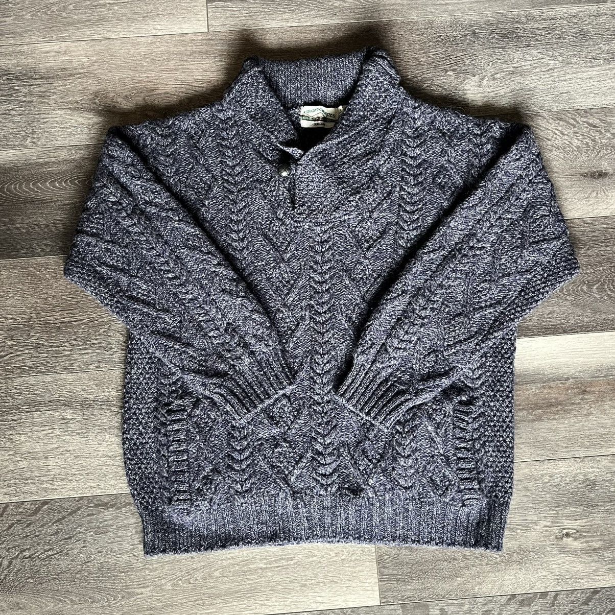 Aran Crafts Vintage Aran Crafts Cable Knit Shawl Collar Wool Sweater Size US L / EU 52-54 / 3 - 1 Thumbnail