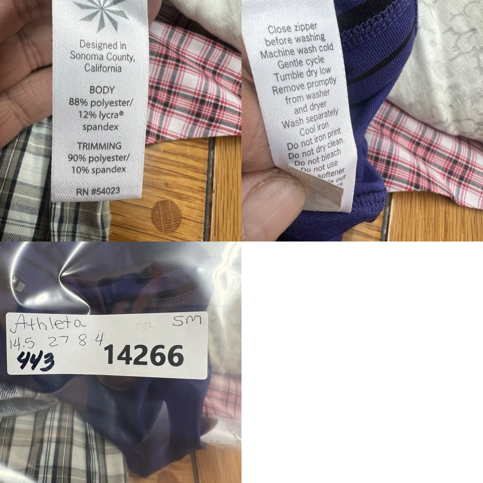 Athleta Athleta Leggings Shirt Womens Small Purple Striped 29in Inseam 27in NYLON/Polyester/Spandex Athleisure Yoga Activewear Size 28" / US 6 / IT 42 - 8 Thumbnail