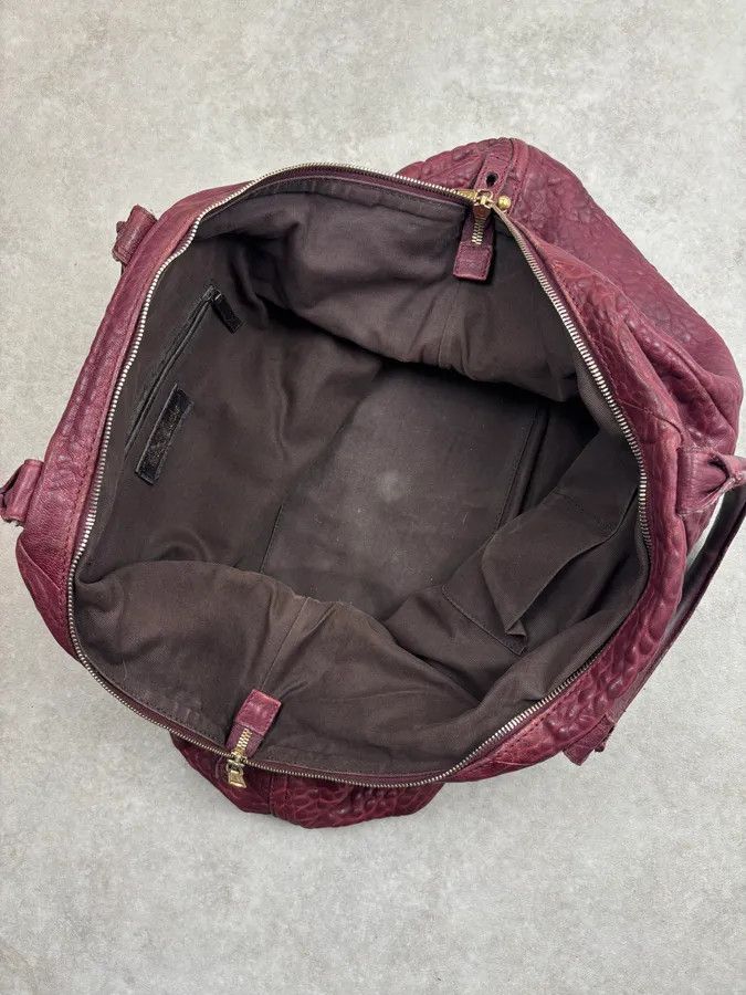 Yves Saint Laurent Yves Saint Laurent Bordeaux Leather Quilted Handle Bag Size ONE SIZE - 22 Thumbnail