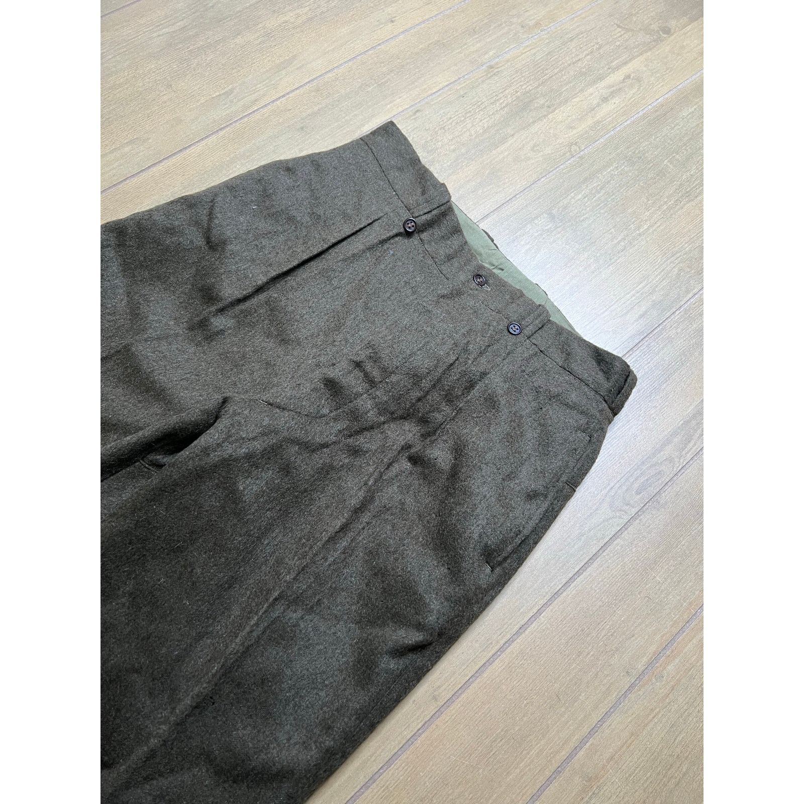 Vintage Vintage WWII US Army Wool Field Trousers Brown Military Size US 34 / EU 50 - 2 Thumbnail