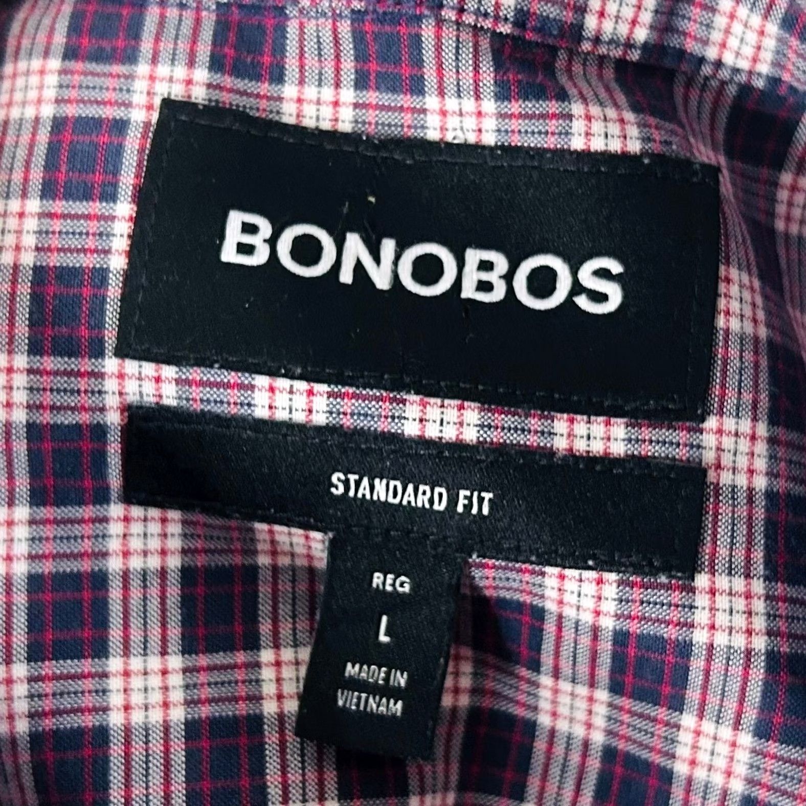 Bonobos Bonobos Button Down Shirt Large Mens Red White Blue Plaid Cotton Fit Size US L / EU 52-54 / 3 - 3 Thumbnail