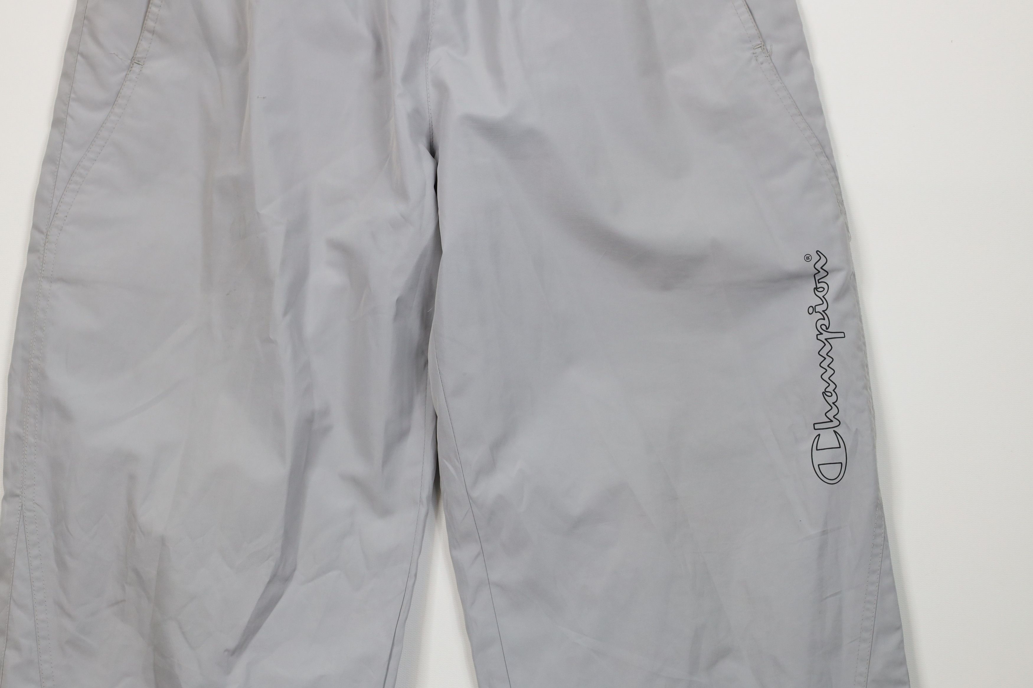 Champion Vintage 90s Champion Spell Out Lined Windbreaker Pants Gray Size US 32 / EU 48 - 3 Thumbnail