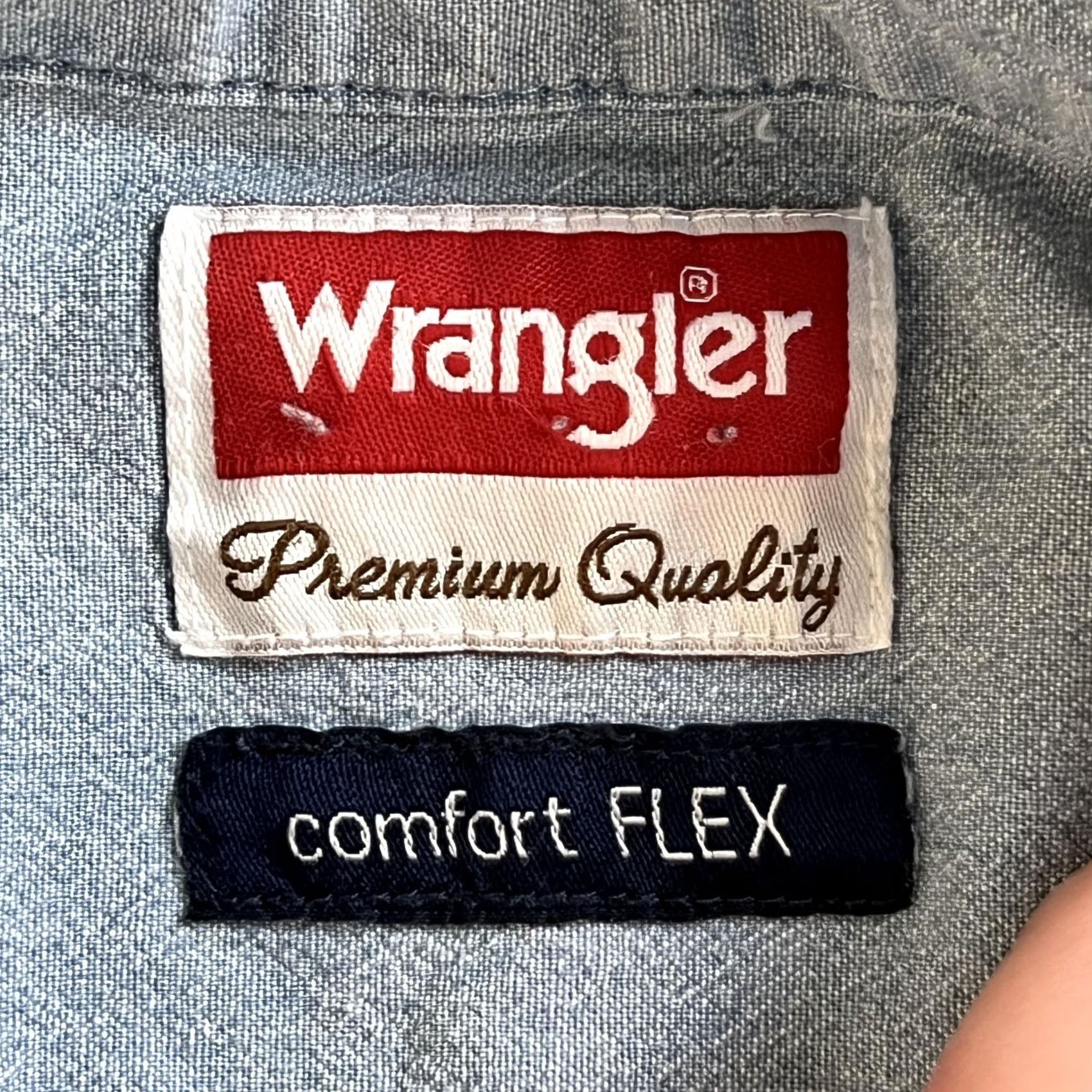 Wrangler Wrangler Shirt Mens XL Blue Denim Long Sleeve Button Up Comfort Flex Workwear Size US XL / EU 56 / 4 - 4 Thumbnail