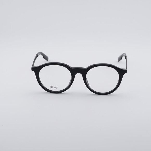 Kenzo Kenzo KZ50015U 001 Eyeglasses Shiny Black 51mm Round Frame Size ONE SIZE - 3 Thumbnail