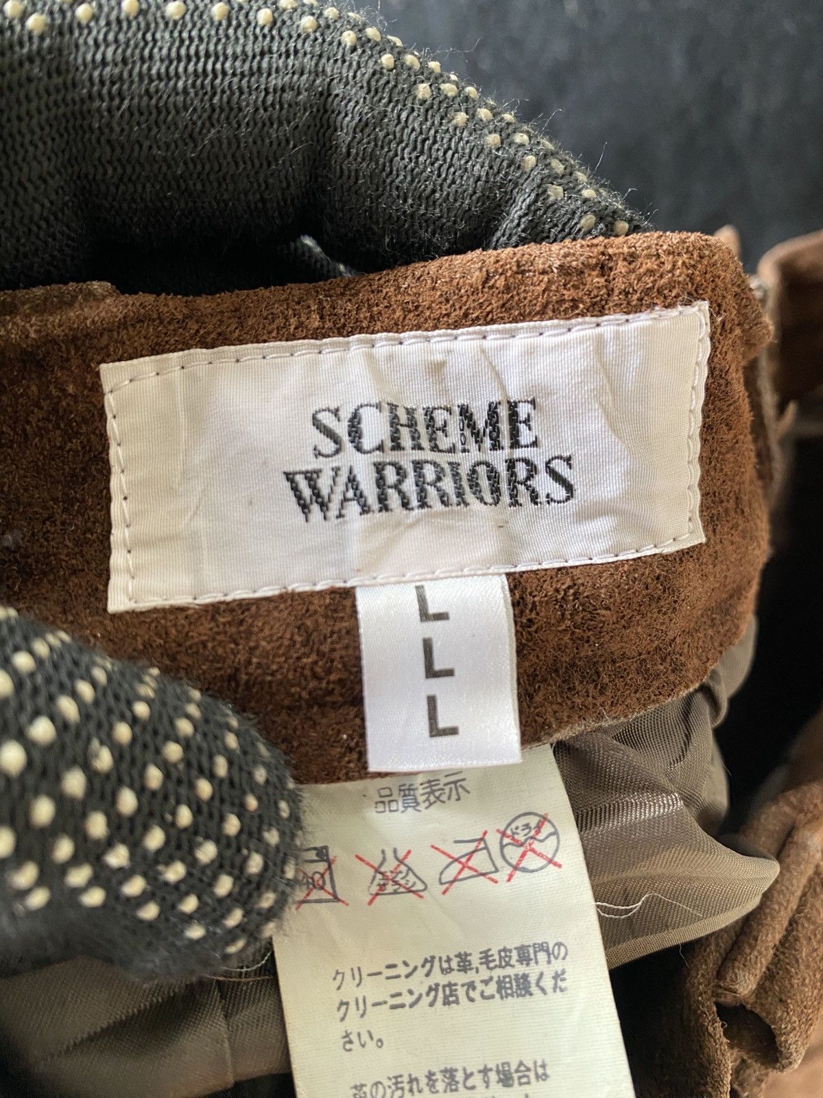 Vintage Scheme Warriors Suede Leather Biker Shorts